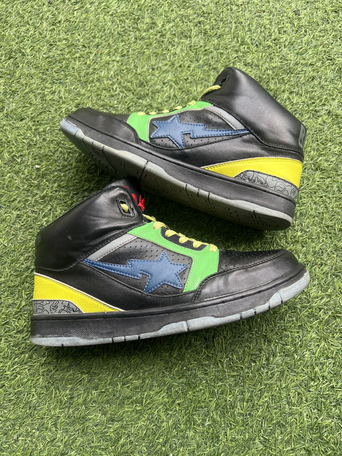 Bape Bape Cloud Sta High Black Green Size US 8.5 / EU 41-42 - 2 Thumbnail