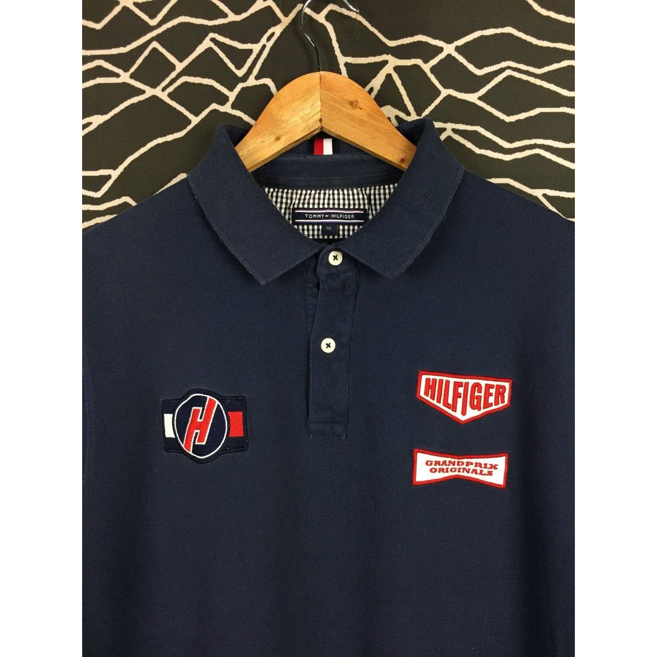 Tommy Hilfiger × Vintage Tommy Hilfiger Grandprix Originals Patched Polo Tee Size US L / EU 52-54 / 3 - 3 Thumbnail