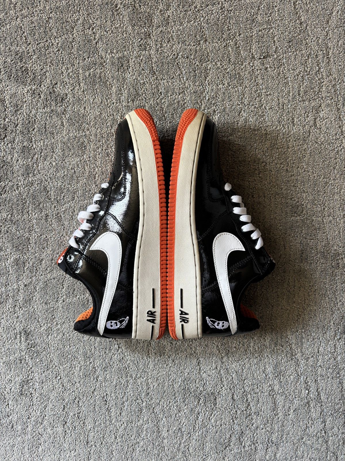 Nike Nike Air Force 1 Premium Halloween 2006 Black/White-Orange Size US 9 / EU 42 - 4 Thumbnail