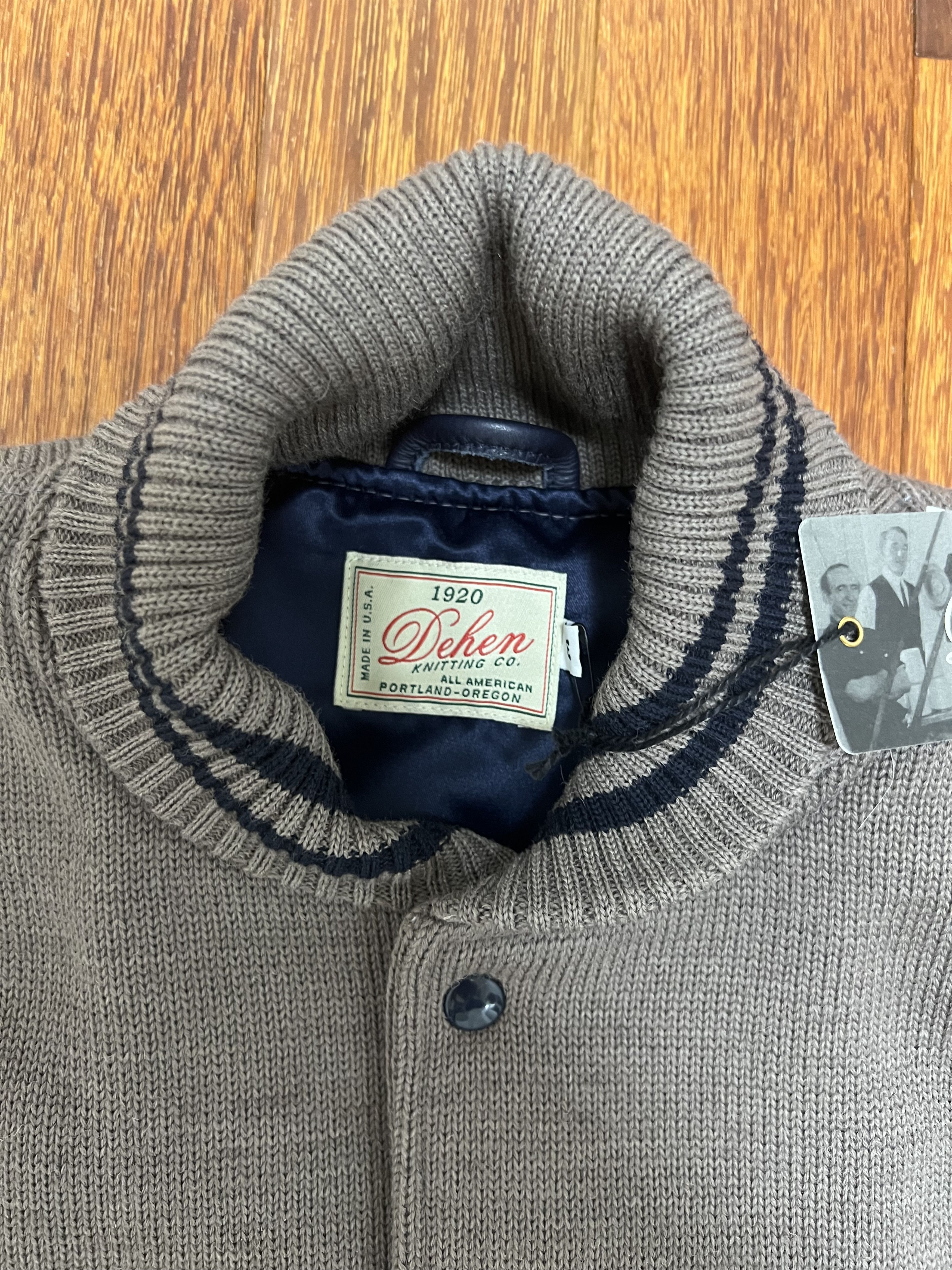 Dehen 1920 💚 Dehen 1920 Knit Club Jacket Smoke Medium NEW Size US M / EU 48-50 / 2 - 10 Thumbnail