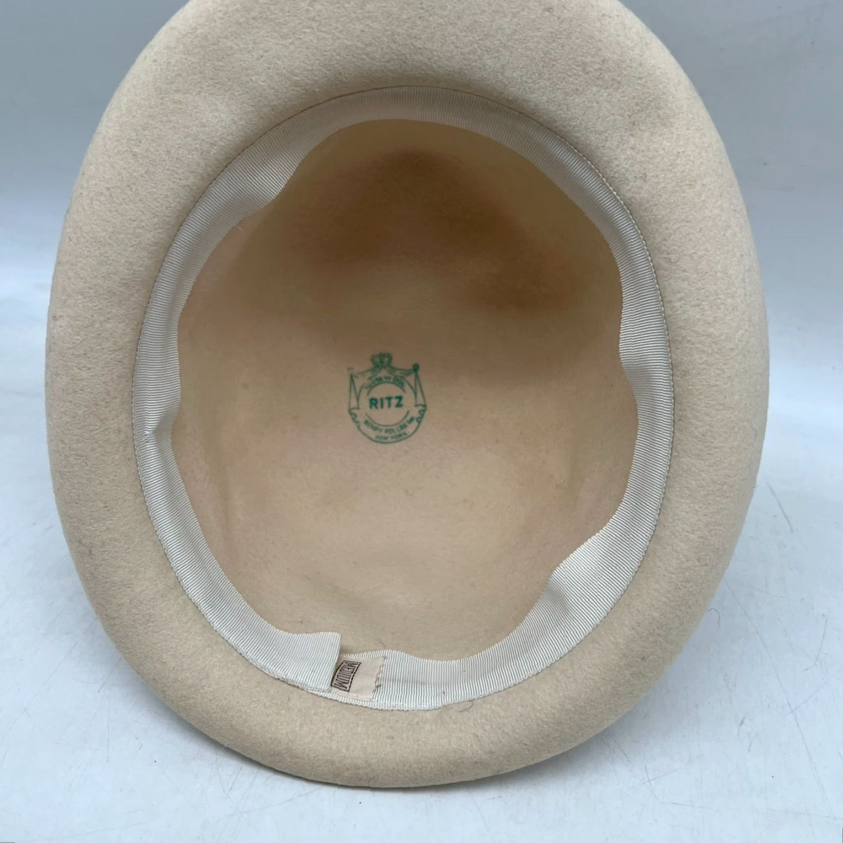 Vintage VINTAGE Keen's Bowler Hat Womens M Ivory Wool Felt Equestrian Fall Winter Spring 90s Size ONE SIZE - 6 Thumbnail