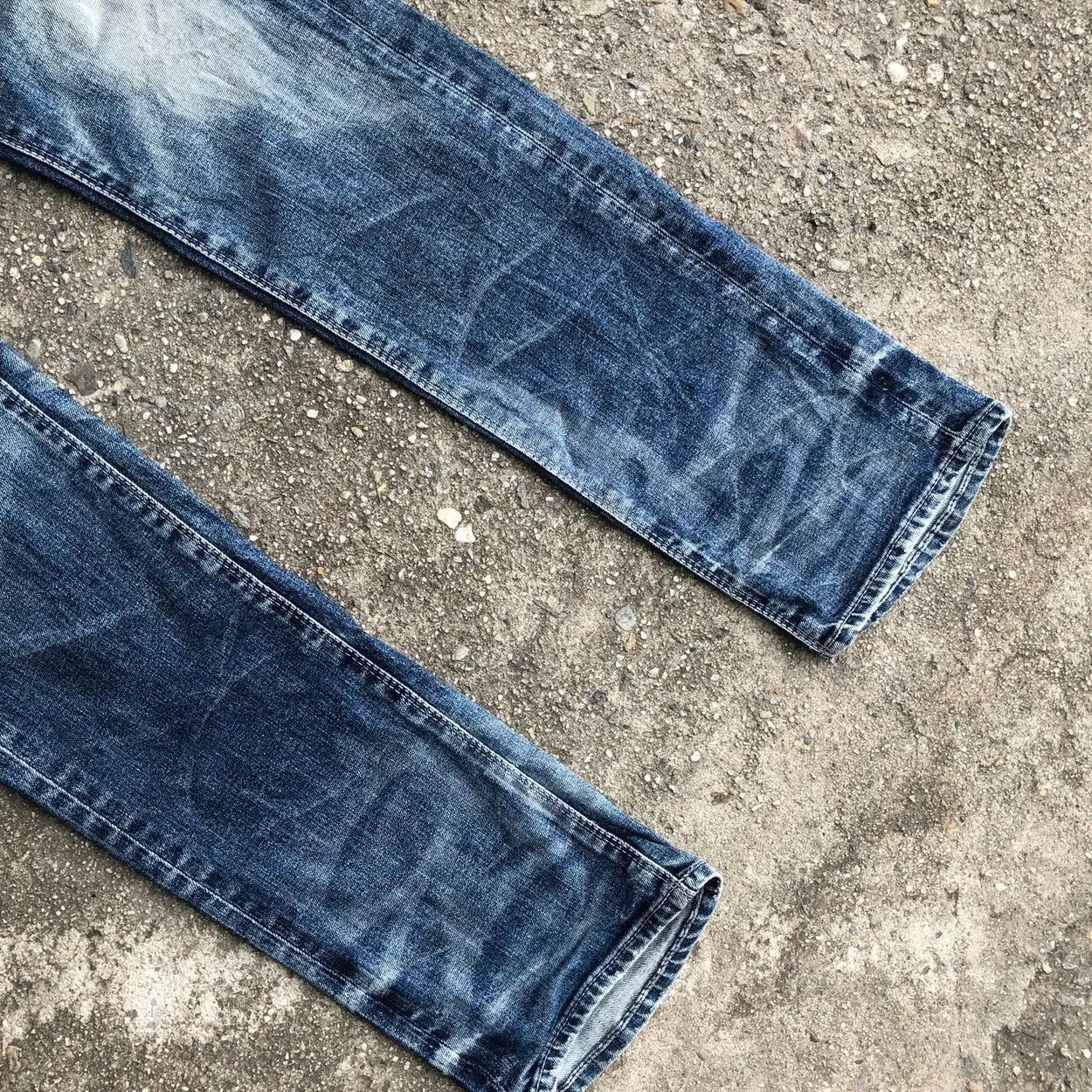GOSTAR DE FUGA × If Six Was Nine × Le Grande Bleu (L.G.B.) Gostar De Fuga Waxed Jeans Size US 31 - 3 Thumbnail