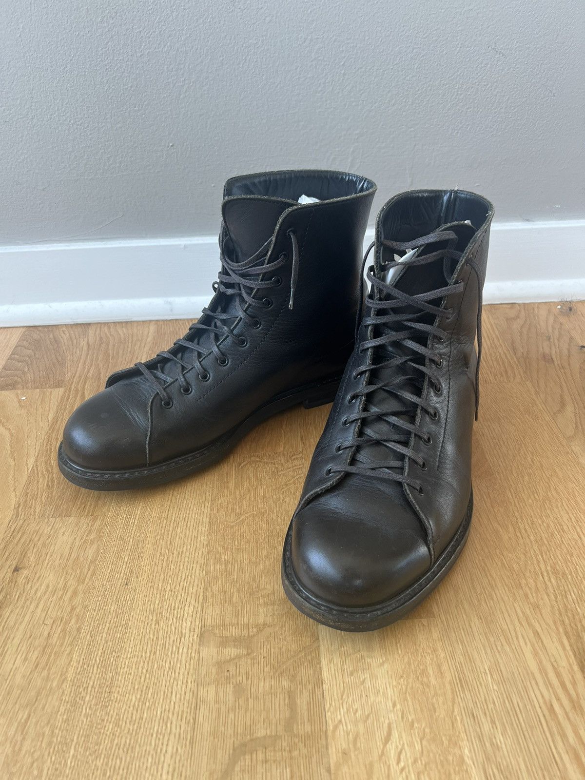 image of Dior x Hedi Slimane Ss02 “Boys Don’T Cry” Monkey Boots in Black, Men's (Size 7)