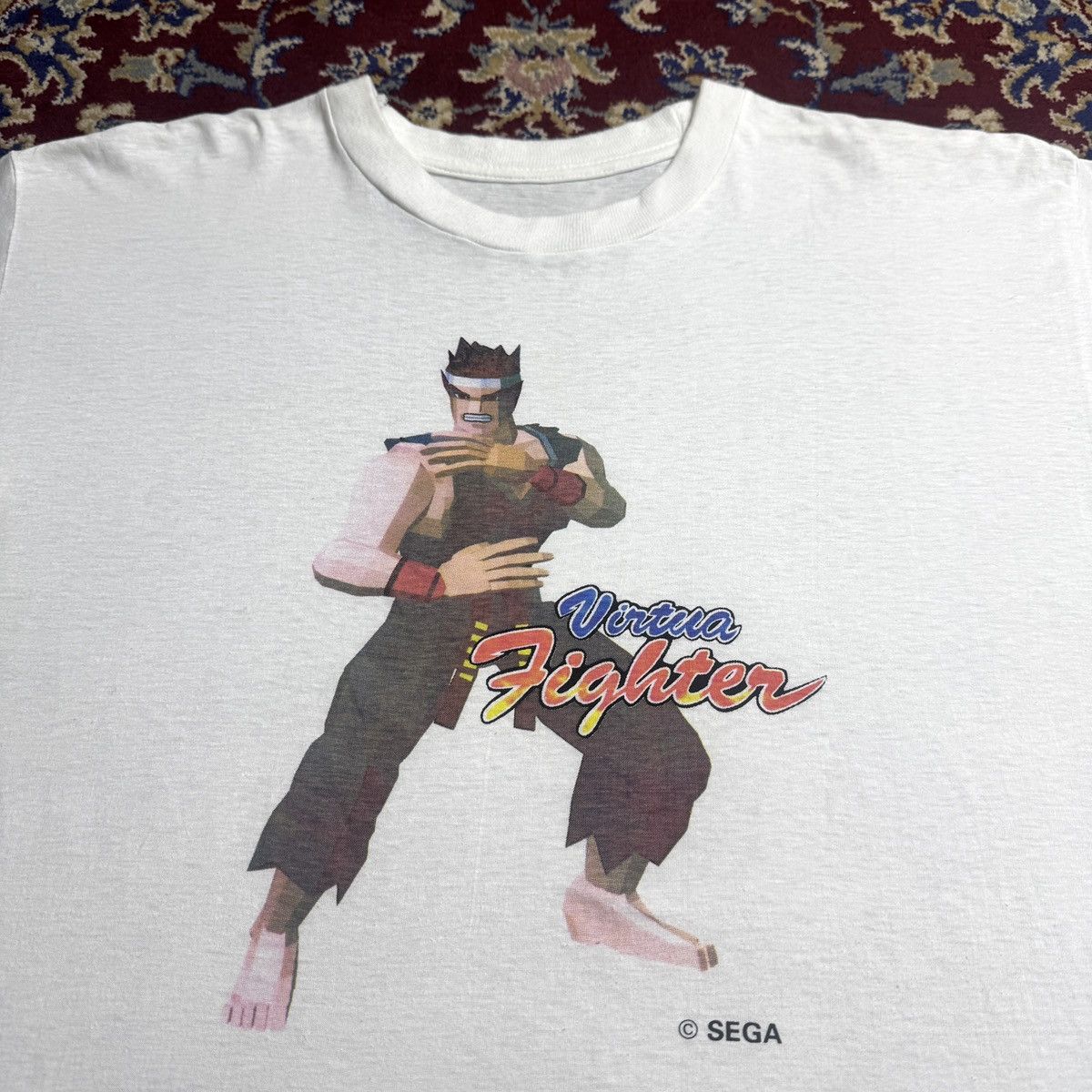 Playstation 90s Virtua Fighter 1 Akira Yuki SEGA Video game promo tee Size US L / EU 52-54 / 3 - 1 Thumbnail