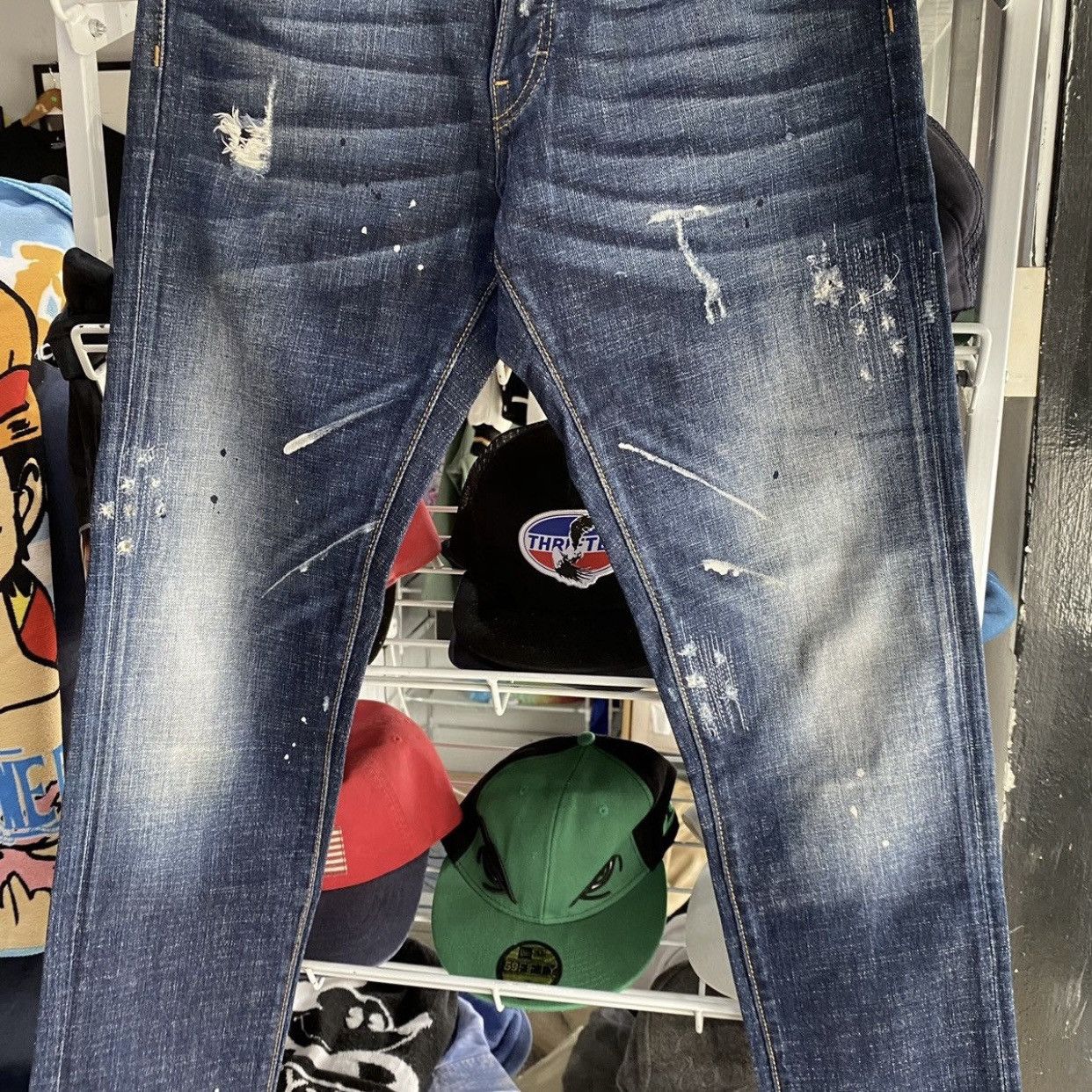 Dsquared2 Dsquared2 Paint Splatter Distressed Denim Babes Jeans Blue Size US 30 / EU 46 - 10 Thumbnail