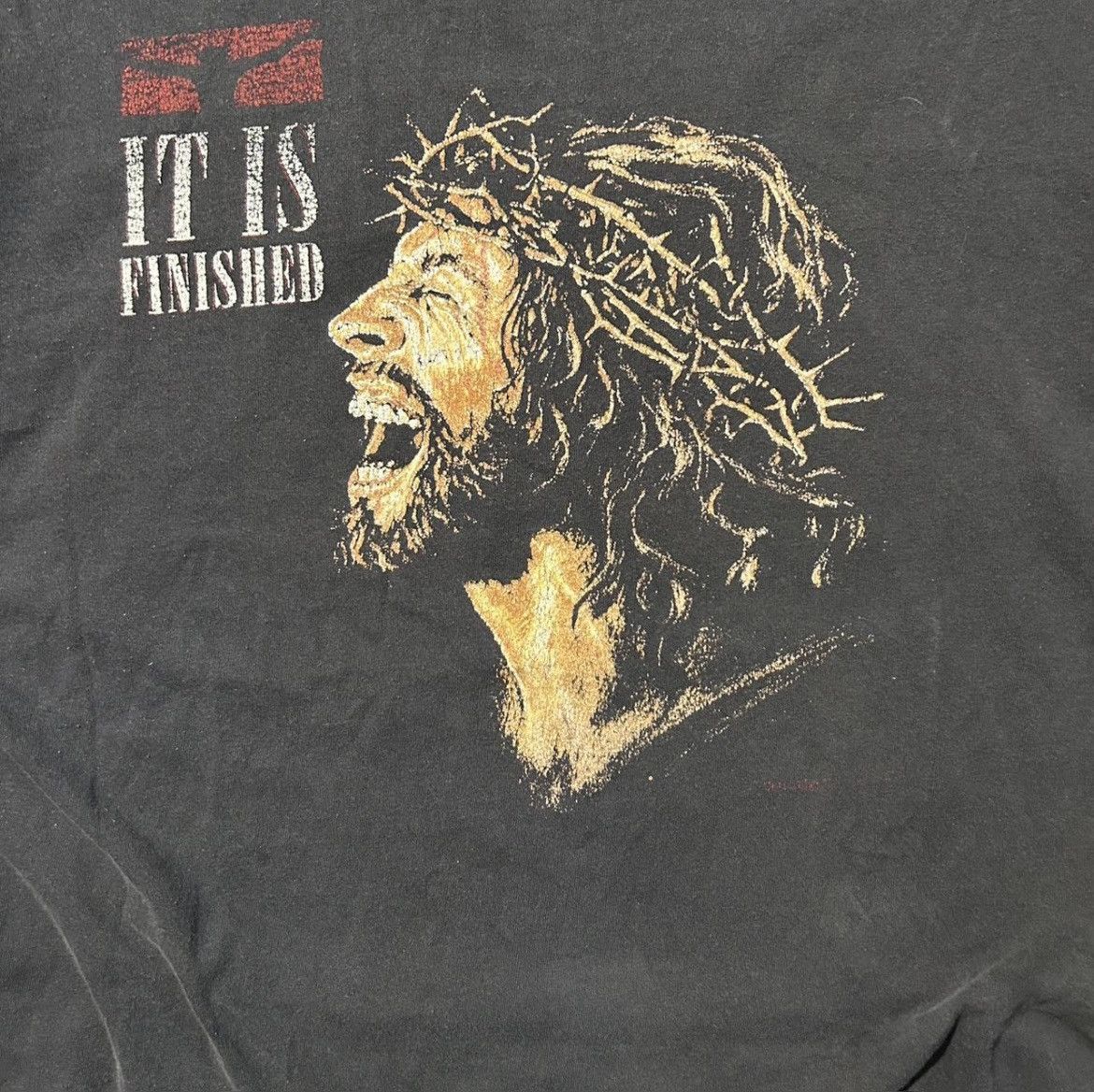 Vintage Vintage 90s Jesus Tee Size US XL / EU 56 / 4 - 2 Thumbnail