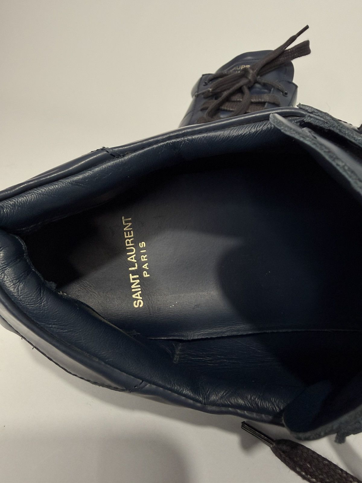 Saint Laurent Paris Saint Laurent blue Leather Andy Low Top Sneakers Size 42 EU Size US 9 / EU 42 - 11 Thumbnail