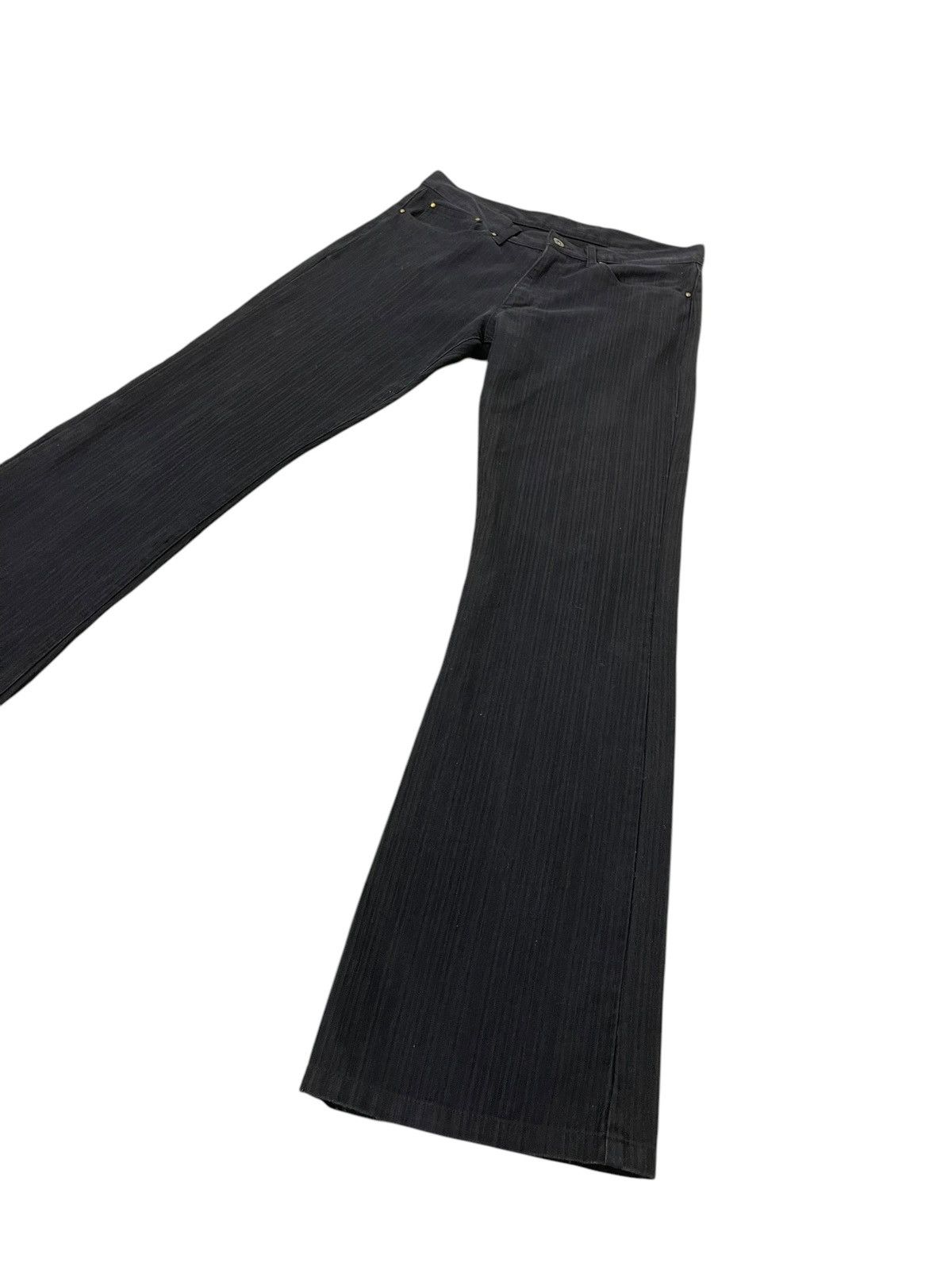 Japanese Brand Flare Jeans Mens Melrose Striped Boot Cut 8🟦 Size US 31 - 3 Thumbnail