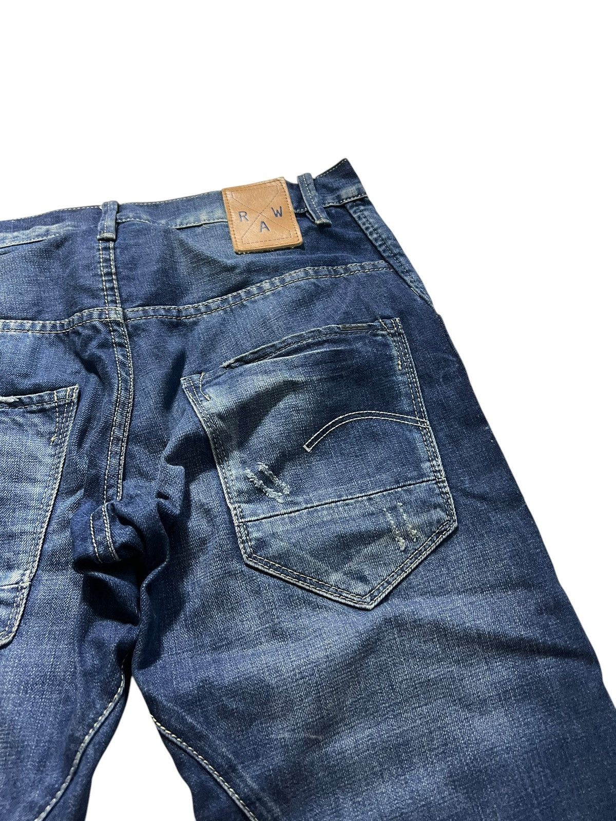 G-Star × If Six Was Nine 💥Punk💥G-star Raw 3301 Distress Blue Jeans Size US 32 / EU 48 - 7 Thumbnail