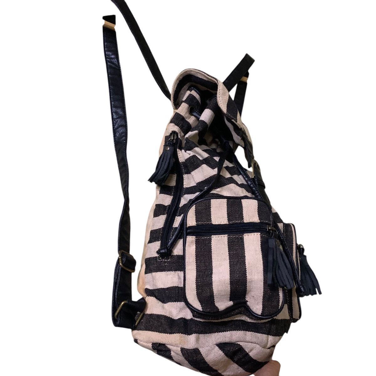 Vintage Vintage backpack striped design honey bee Size ONE SIZE - 3 Thumbnail