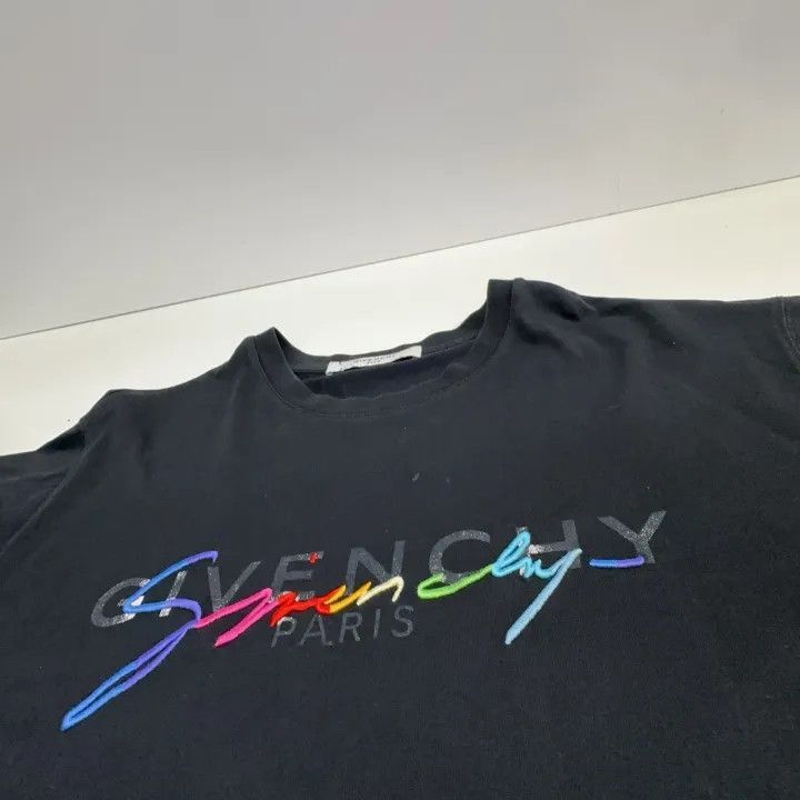 Givenchy Givenchy Givenchy Black Embroidered Cotton TShirt for Men Size US M / EU 48-50 / 2 - 1 Thumbnail