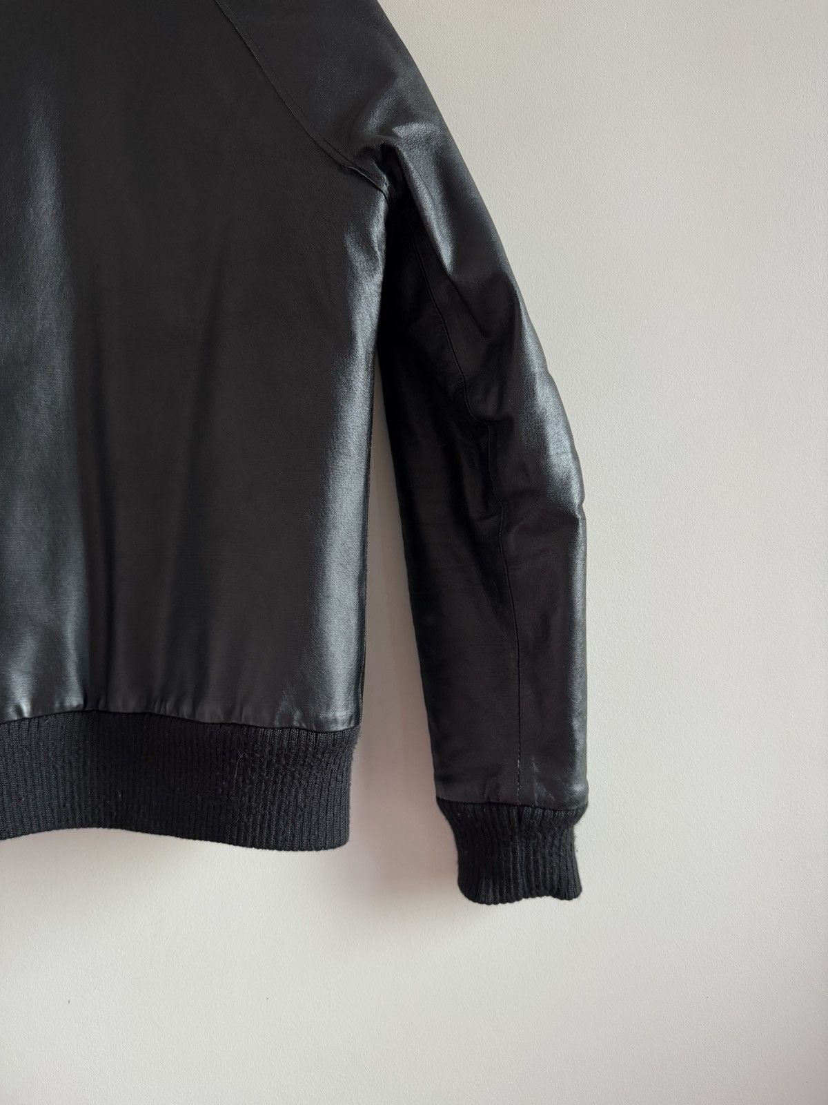 Puma Puma Vintage Black Faux Leather Bomber Jacket Size US M / EU 48-50 / 2 - 8 Thumbnail