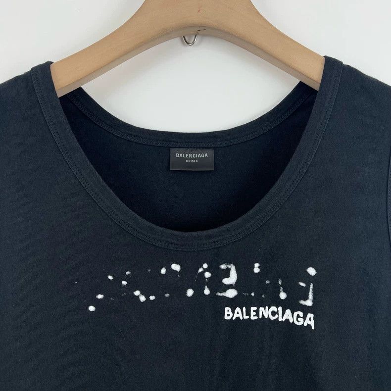 Balenciaga Balenciaga Black monogrammed graffiti crewneck pullover ve Size US XS / EU 42 / 0 - 4 Thumbnail