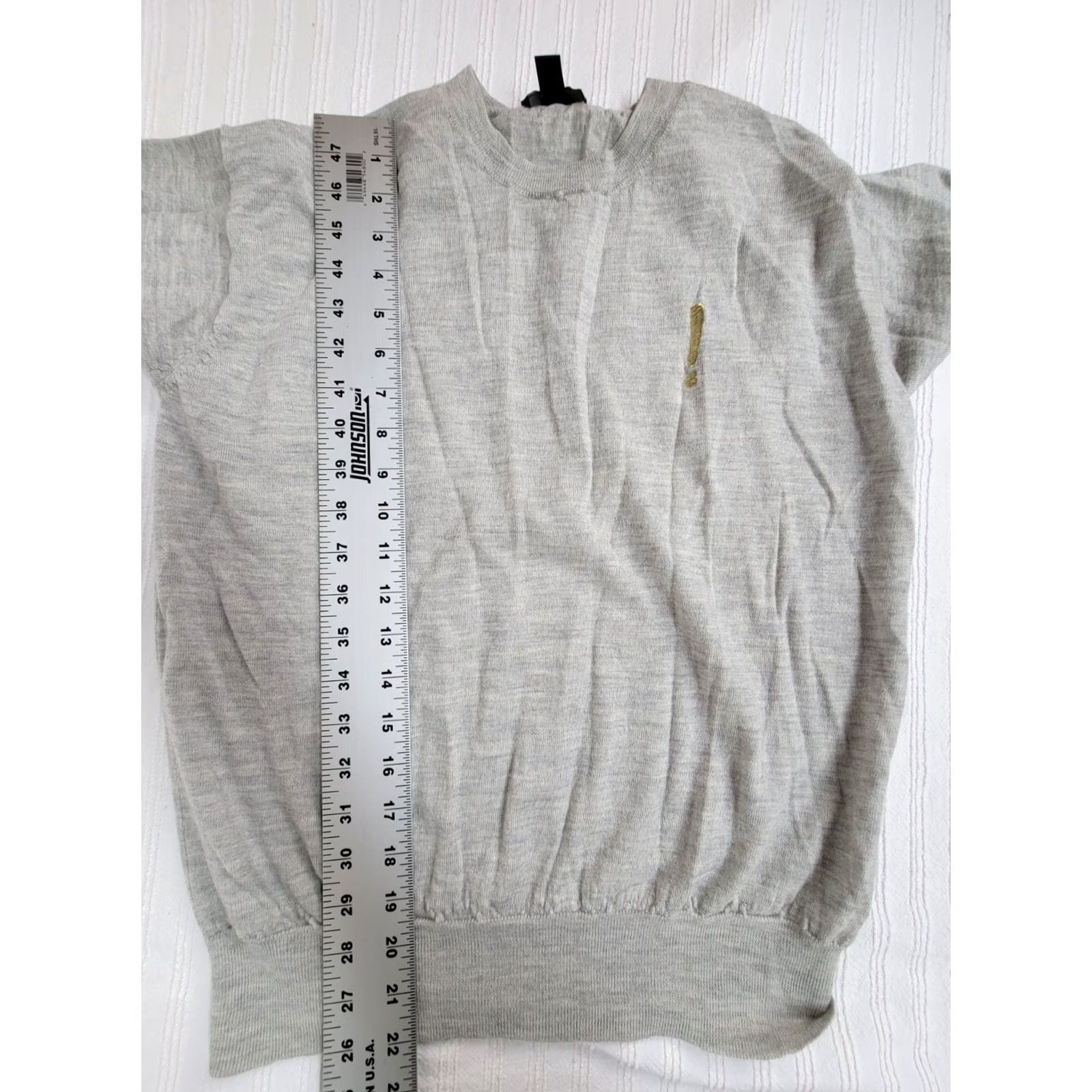 J.Crew J.Crew Women 3/4 Sleeve Crew Neck Tippi Sweater Medium Gray Merino Wool Pullover Size M / US 6-8 / IT 42-44 - 8 Thumbnail