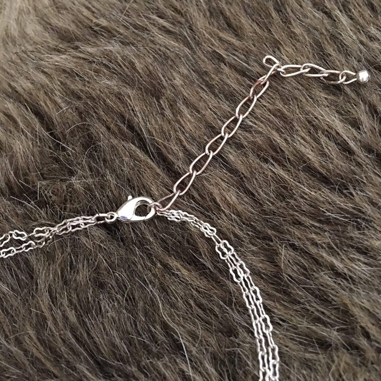 Jewelry Black and clear double strand chandelier necklace Size ONE SIZE - 7 Thumbnail