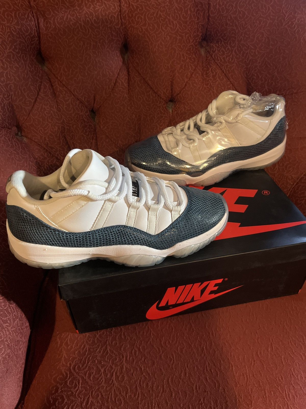 Jordan Brand × Nike Jordan 11 Low ‘Snake Navy’ Size US 10 / EU 43 - 1 Thumbnail