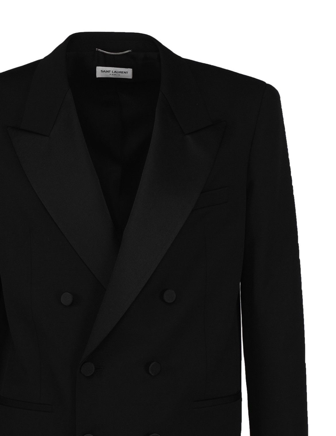Saint Laurent Paris FW22 Satin Lapel Double-Breasted Jacket sz52 Size 52S - 8 Thumbnail