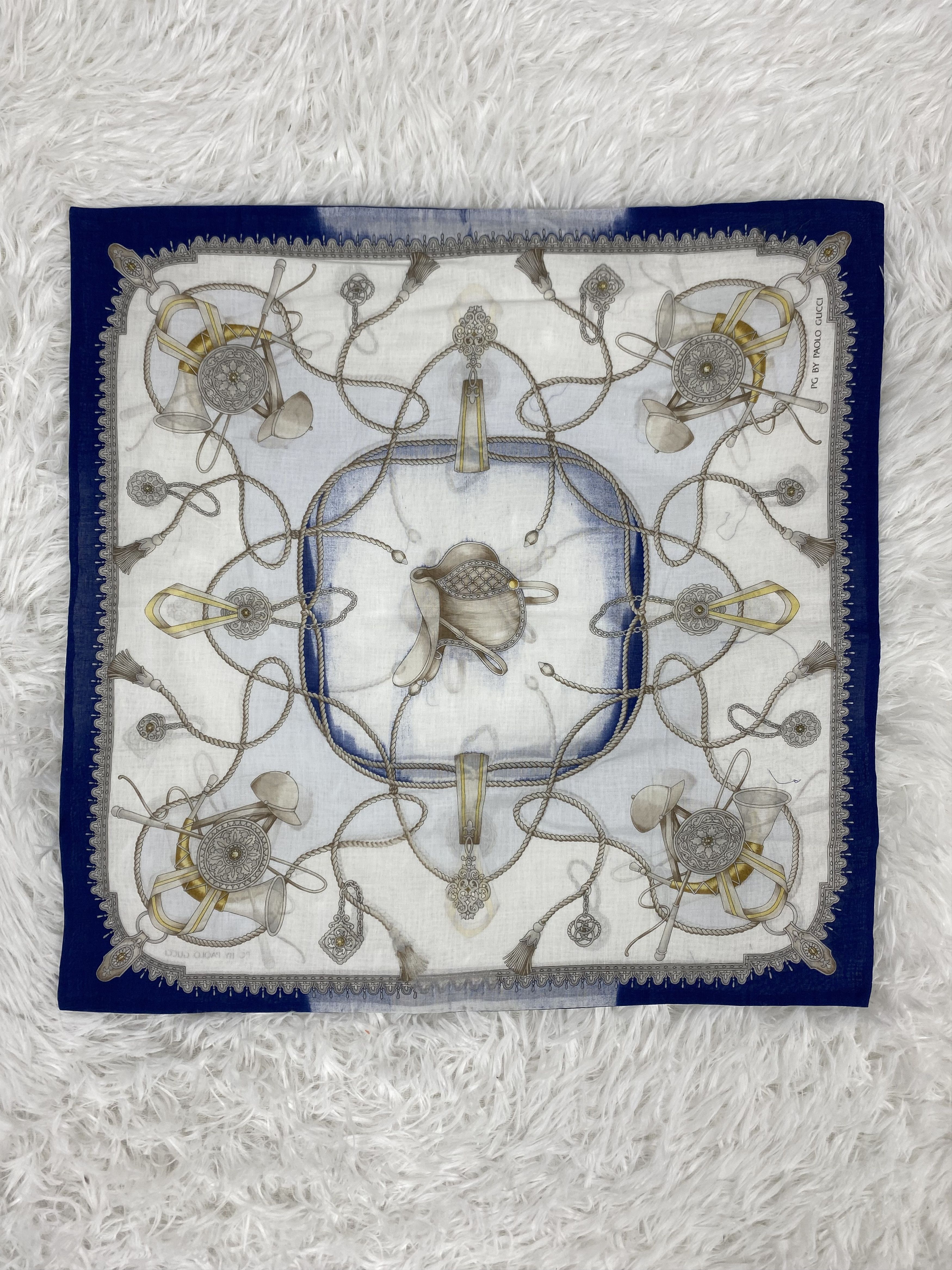 Paolo Gucci Vintage Paolo Gucci Handkerchief Neckerchief PH0175 Size ONE SIZE - 4 Thumbnail