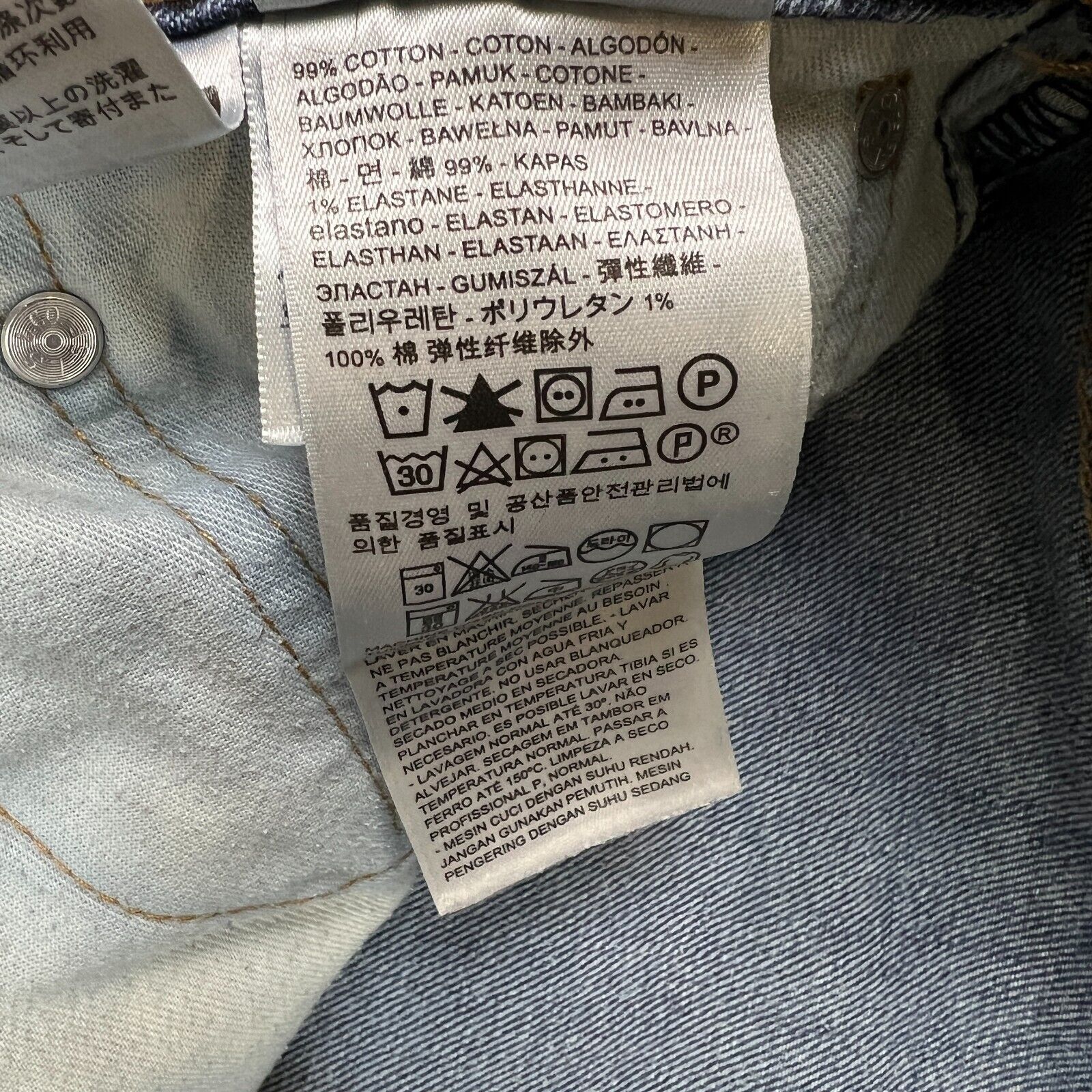 Levi's × Vintage Levi's 505 Jeans 36x34 Original Regular Straight Leg Denim Size US 36 / EU 52 - 11 Thumbnail