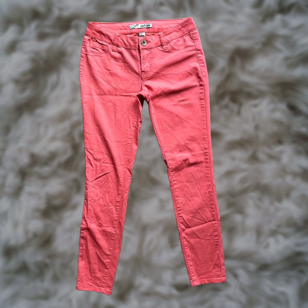 Pinko Refuge Jeans Womens 4 Pink Mid Rise Jegging Tapered Leg Size 27" / US 4 / IT 40 - 1 Thumbnail