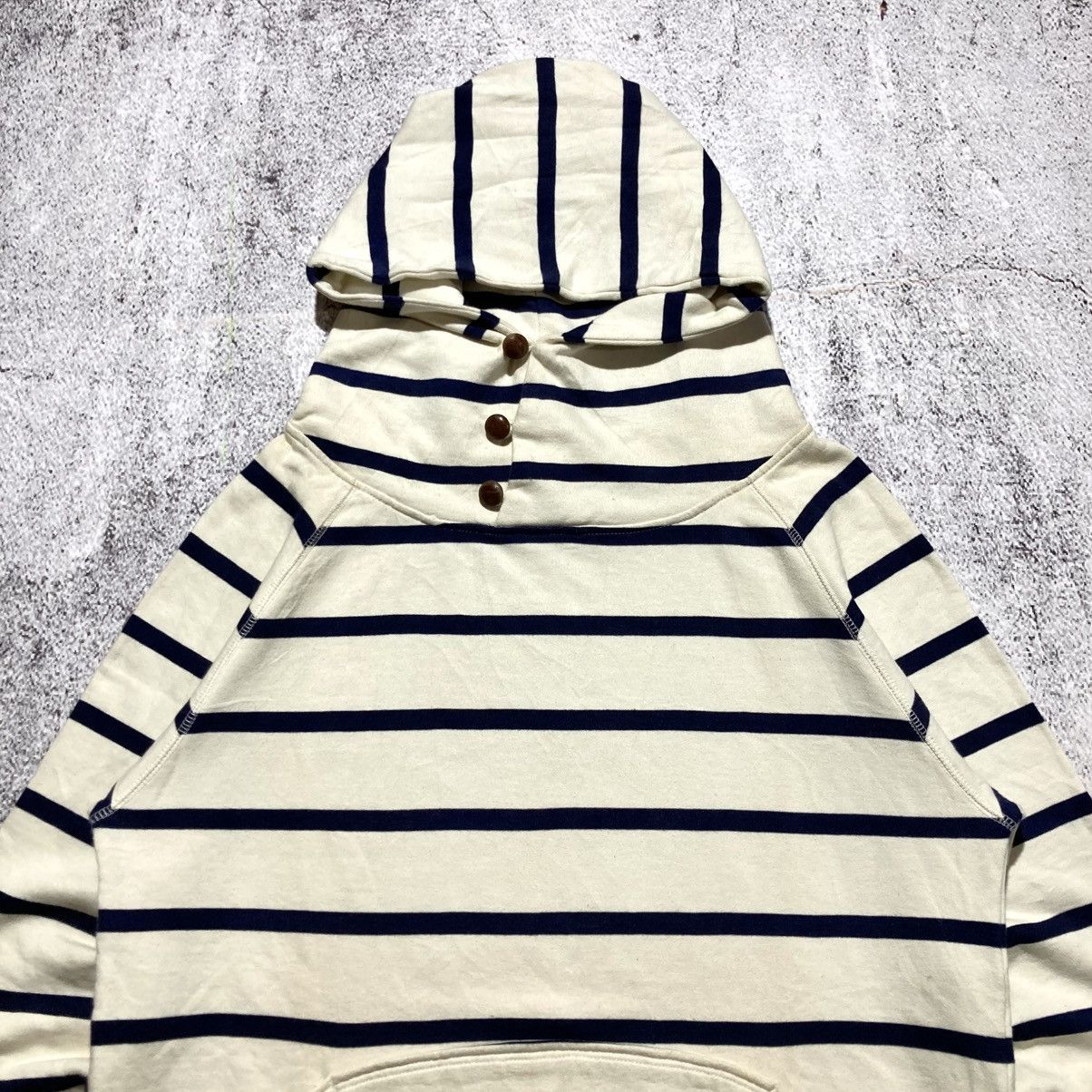 go slow caravan 2000s Go Slow Caravan Striped Unique Hoodie Kapital Style Size US L / EU 52-54 / 3 - 2 Thumbnail