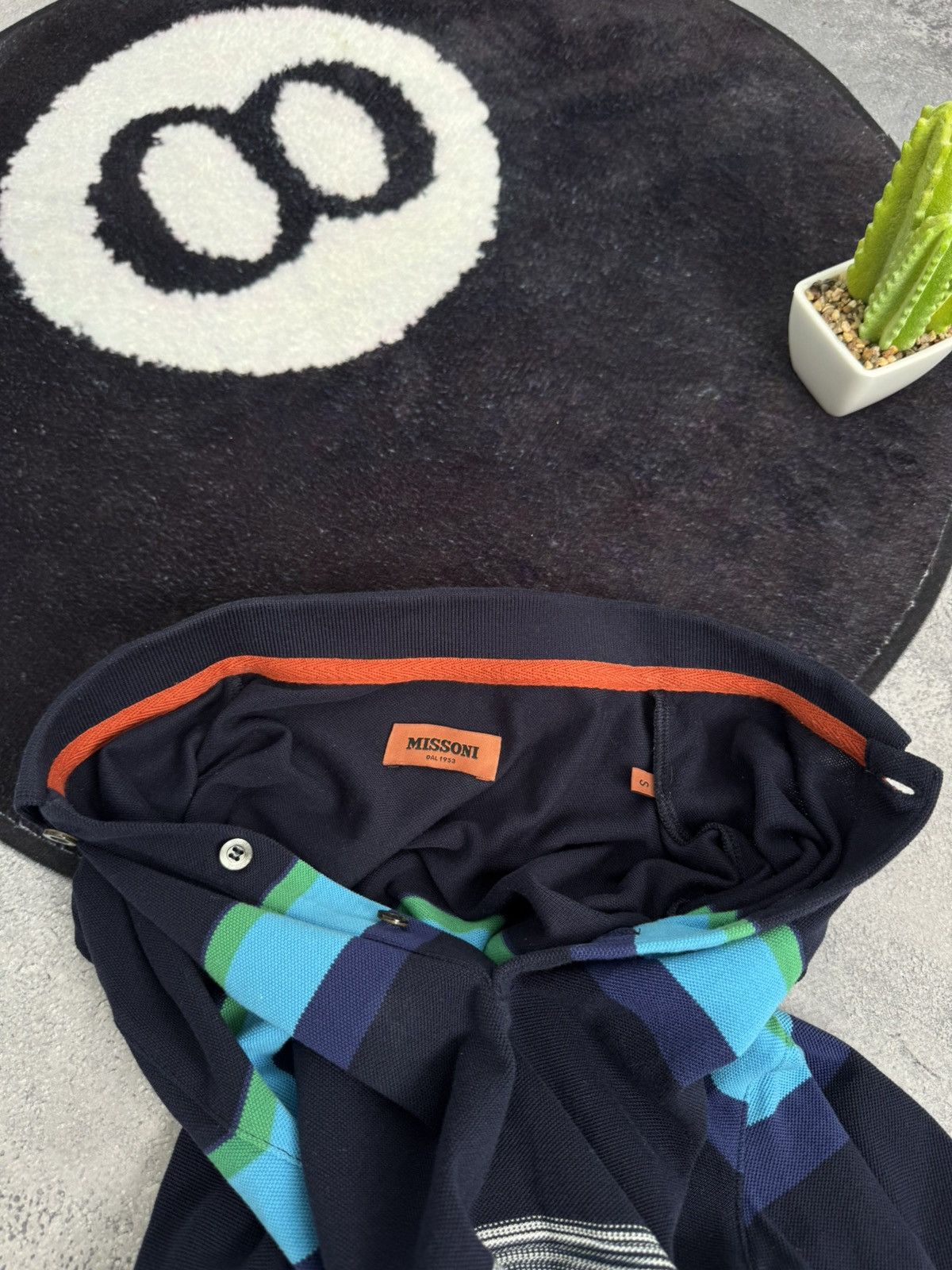 Missoni Missoni Italy Luxury Striped Long Sleeve Navy/ Green/Blue Size US S / EU 44-46 / 1 - 16 Thumbnail