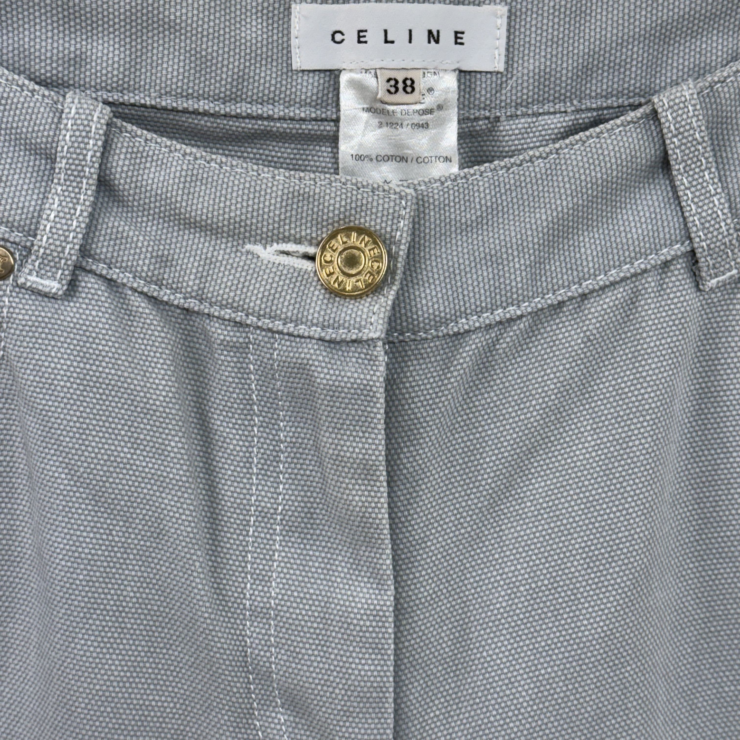 Celine Celine Bootcut Cotton Pants Size 30" / US 8 / IT 44 - 2 Thumbnail