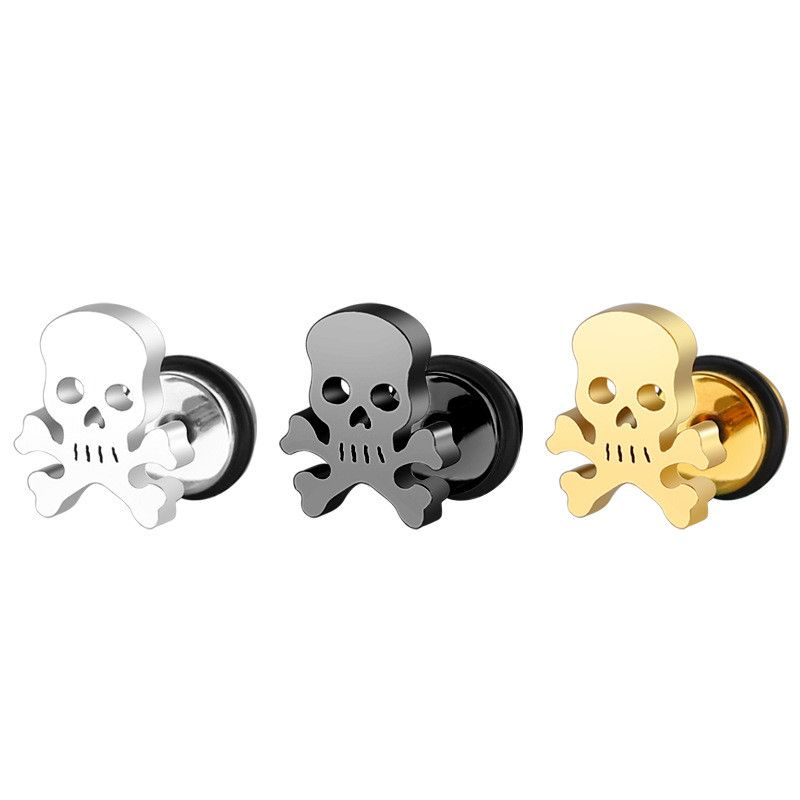 Jewelry Skull Future Earrings One Pairs Chrome Jewelry Size ONE SIZE - 5 Thumbnail