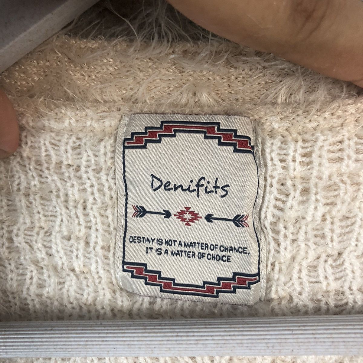 Japanese Brand DL Denifits Navajo fur shaggy mohair Cardigan Knitwear #C333 Size L / US 10 / IT 46 - 9 Thumbnail