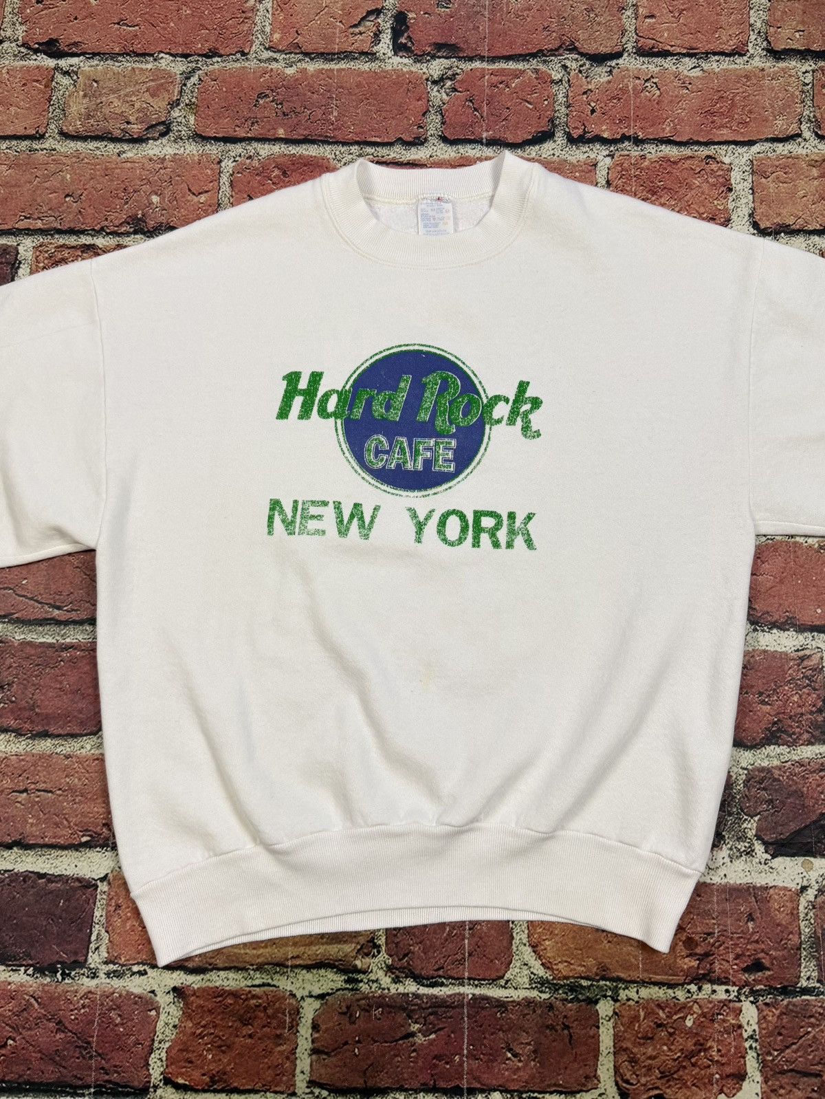 Hard Rock Cafe Vintage Hard Rock Cafe Sweatshirt White New York NY 90s Size US L / EU 52-54 / 3 - 2 Thumbnail
