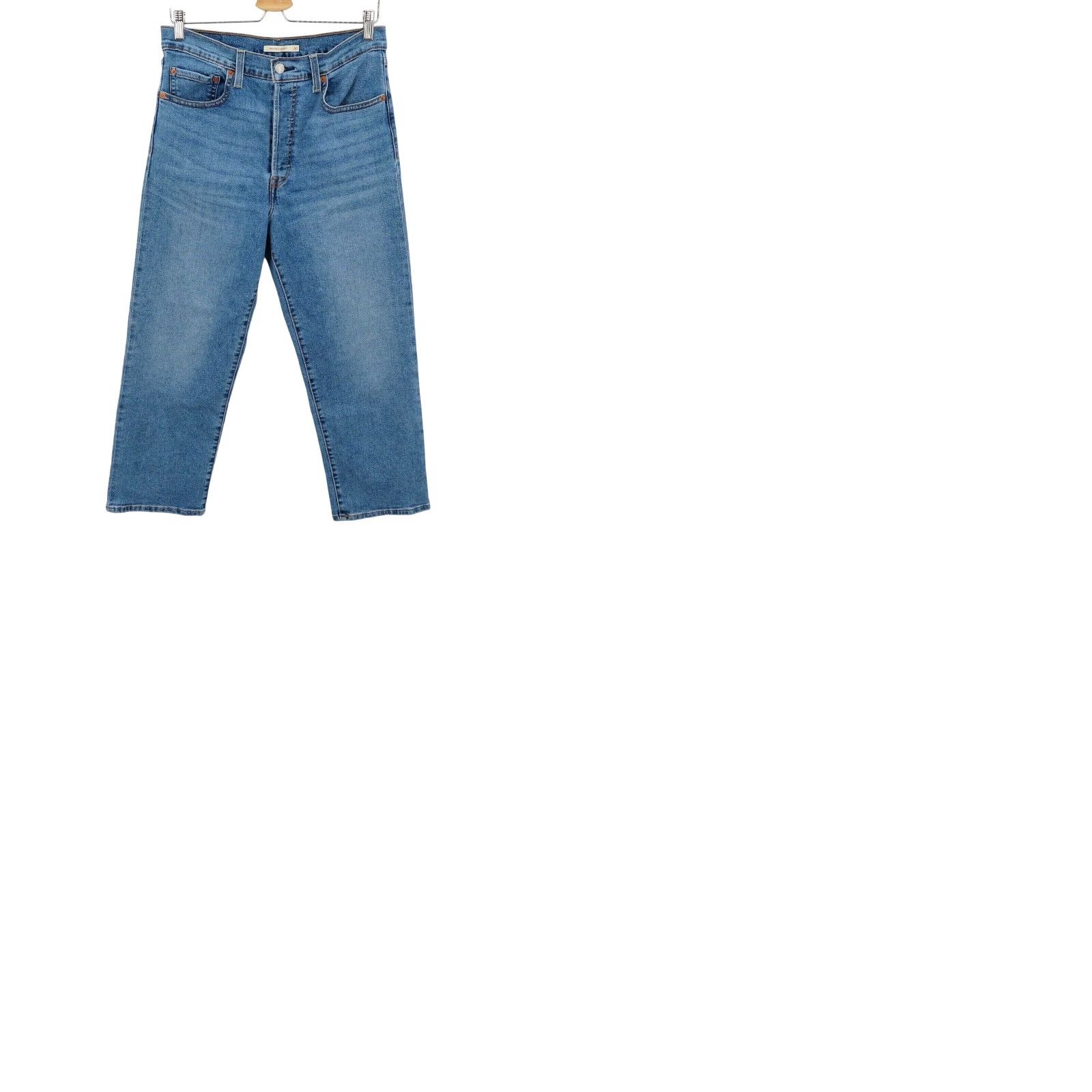 Levi's VINTAGE Levi's Ribcage Straight Jeans Women 30 Medium Blue Denim 5-Pocket Button Fly Rise High 90s Size 30" / US 8 / IT 44 - 9 Thumbnail