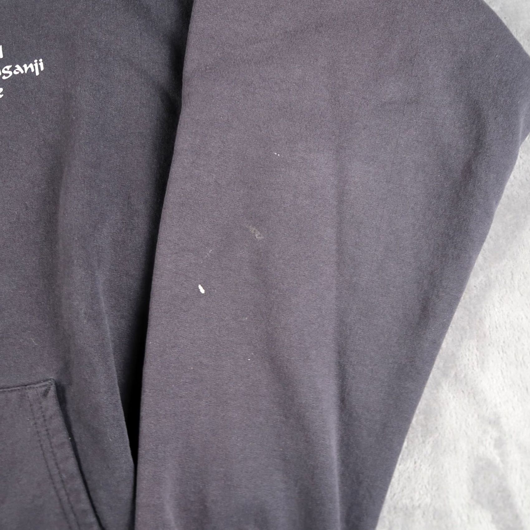 Vintage VINTAGE Japanese Temple Faded Black Full Zip Hoodie Sweatshirt Size L Large Mens Hoodie Size US L / EU 52-54 / 3 - 3 Thumbnail
