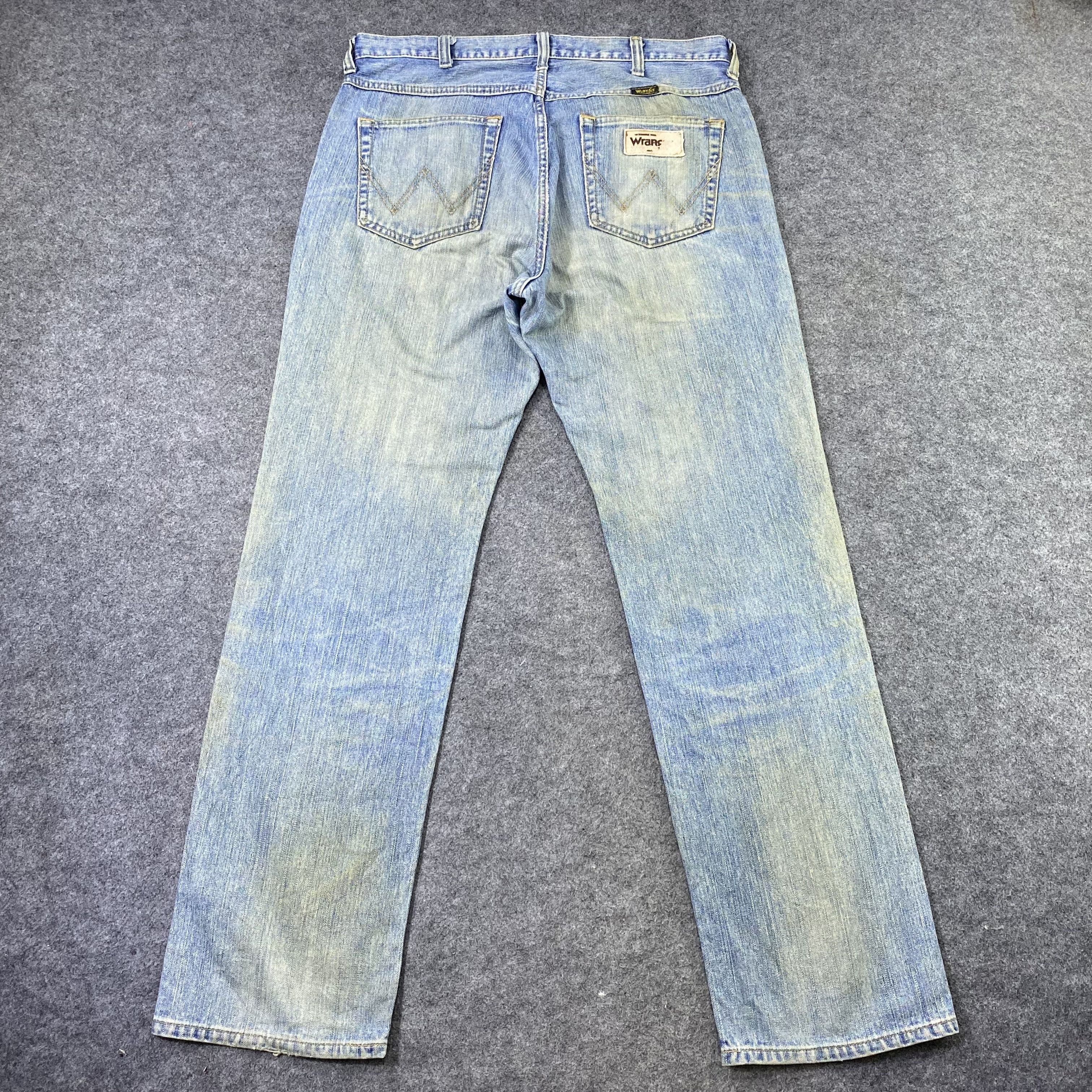 Jean × Vintage × Wrangler Vintage wrangler Distressed Blue Wash jeans-J1160 Size US 38 / EU 54 - 4 Thumbnail