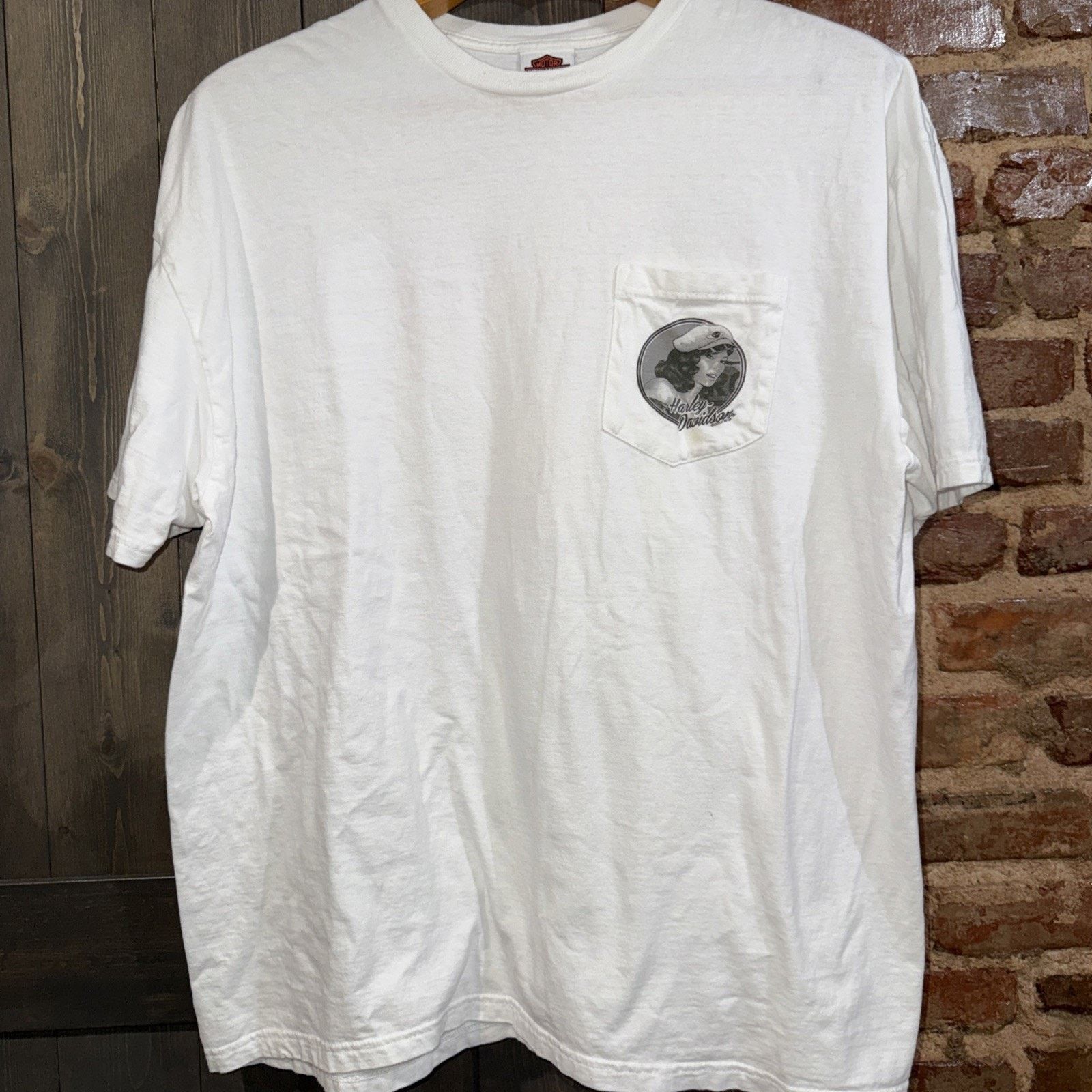 Harley Davidson Harley Davidson 2014 White Pocket Tee Hellbender 2XL Biker Size US XXL / EU 58 / 5 - 1 Thumbnail