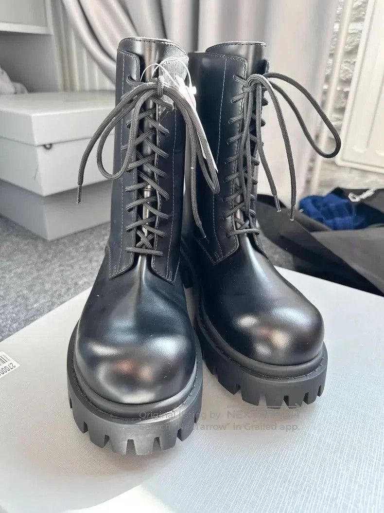 Balenciaga Balenciaga Sergent Leather Boots. Size US 10 / EU 43 - 2 Thumbnail