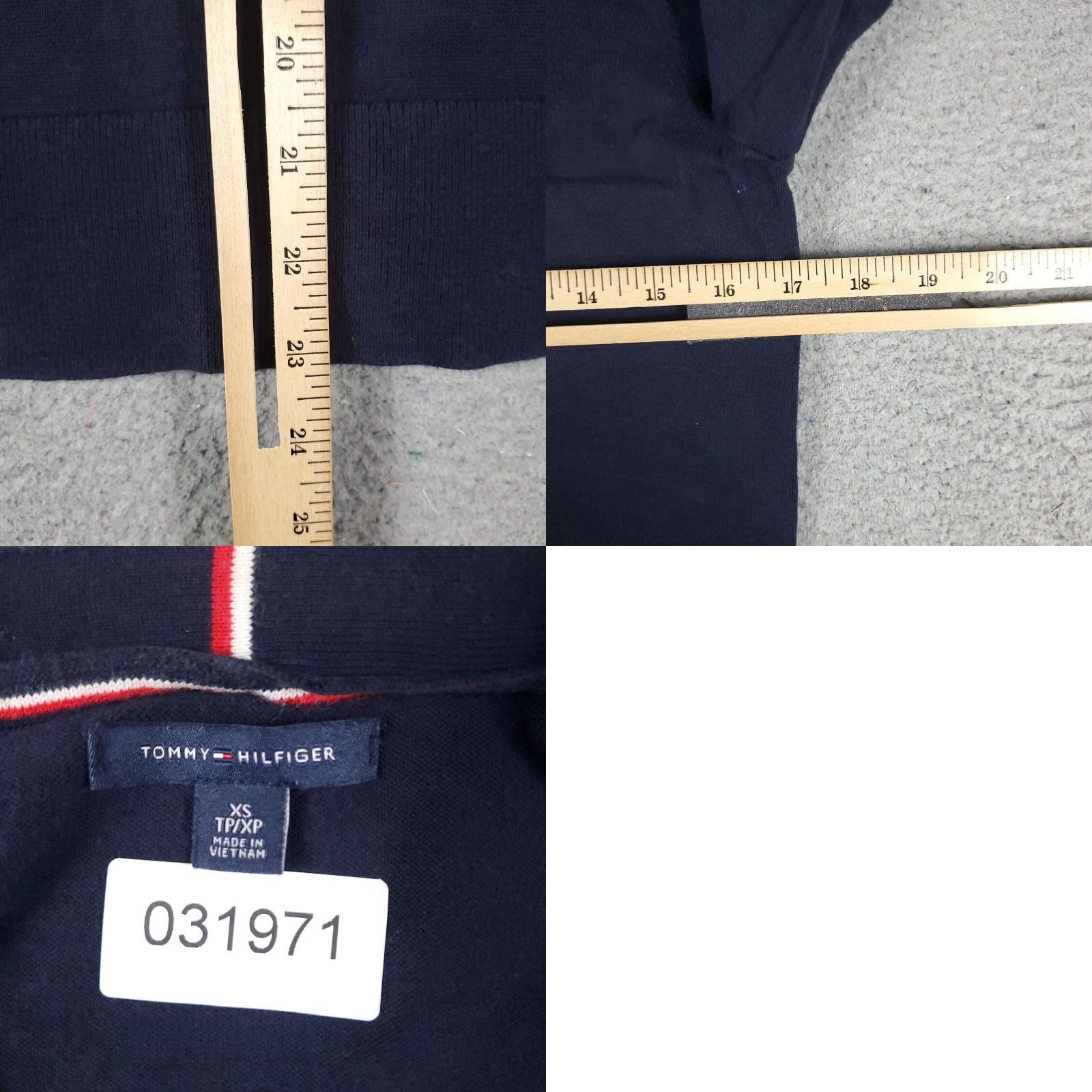 Tommy Hilfiger Tommy Hilfiger Blue Cardigan Sweater Womens XS Cotton Button Up V-Neck Size XS / US 0-2 / IT 36-38 - 8 Thumbnail