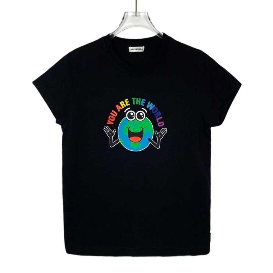 Balenciaga Balenciaga Earth Print Cotton T-Shirt, S Size S / US 4 / IT 40 - 1 Thumbnail