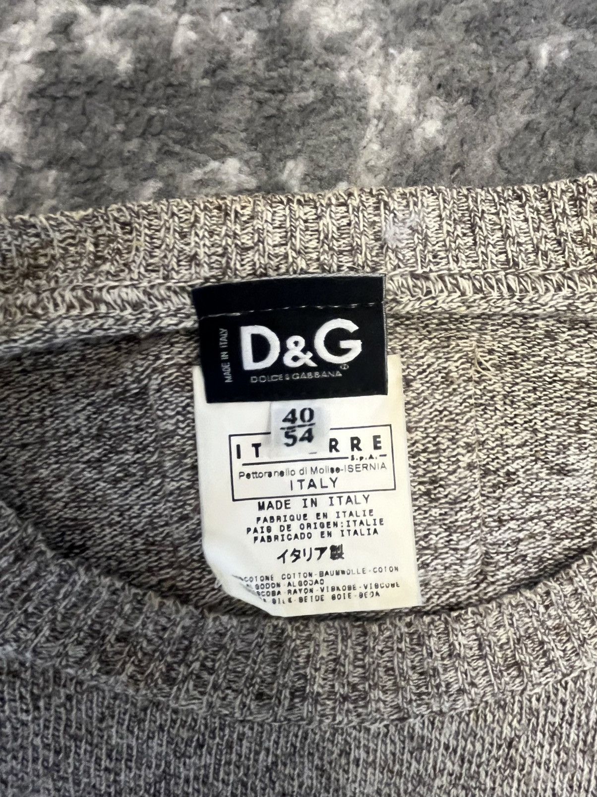 Dolce & Gabbana Vintage D&G Dolce Gabbana Logo Back Neck Sweater Size 54 Size US L / EU 52-54 / 3 - 4 Thumbnail