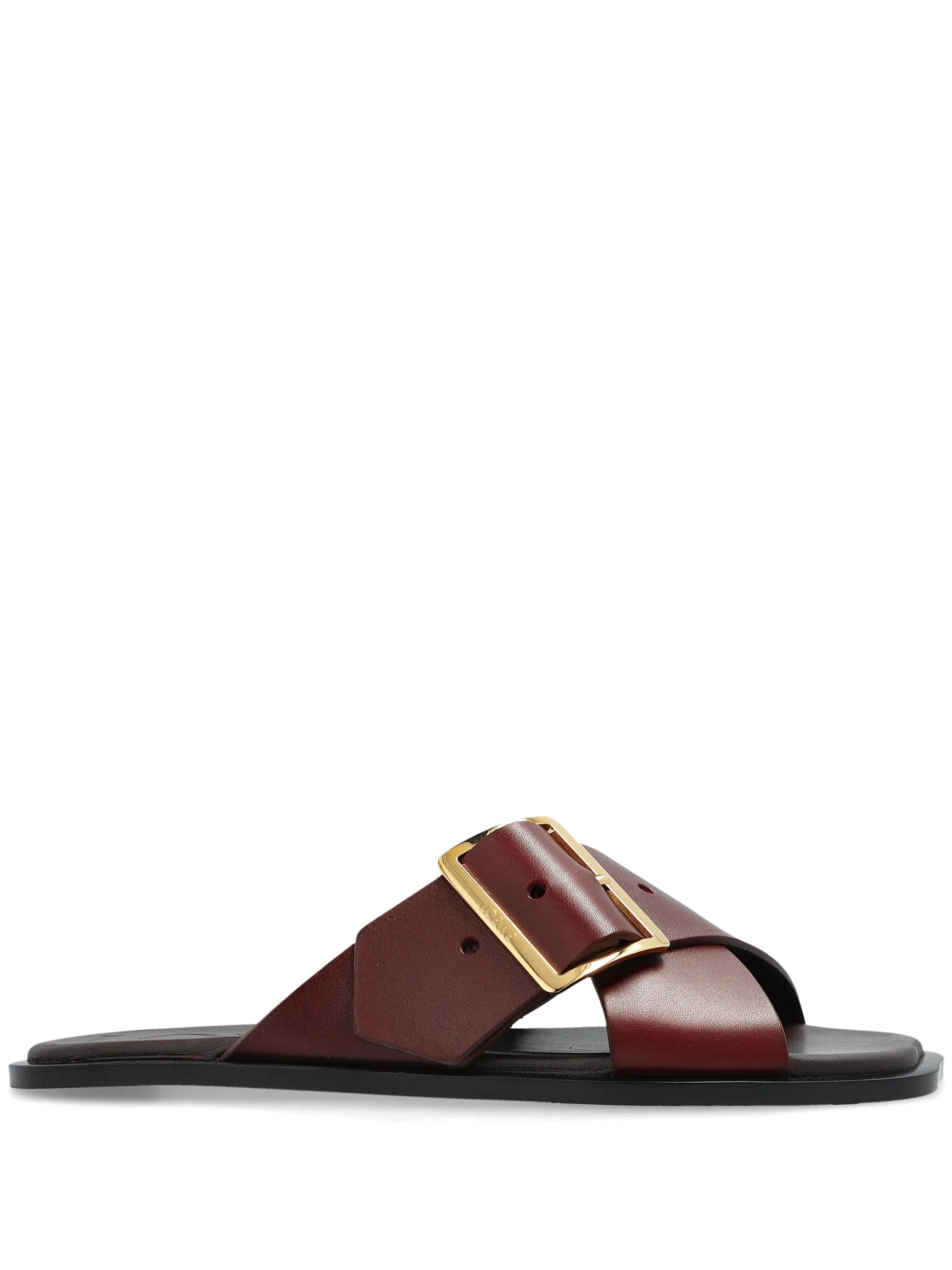 Loewe o1in1g0426 Petal Belt Flat Sandals in Burgundy Size US 9 / IT 39 - 1 Thumbnail