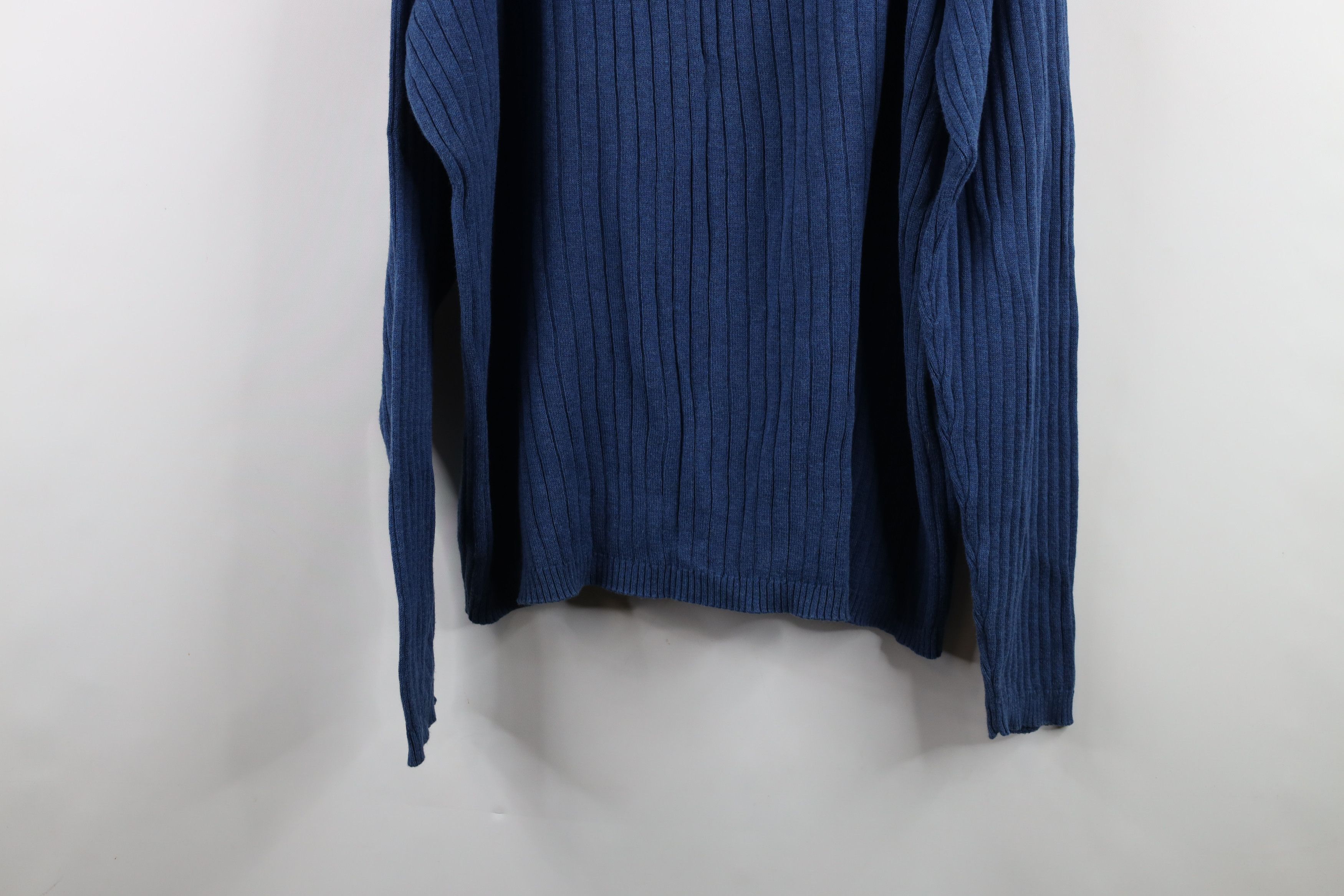 Vintage Vintage 90s Streetwear Knit Collared Polo Sweater Blue Size US XXL / EU 58 / 5 - 11 Thumbnail