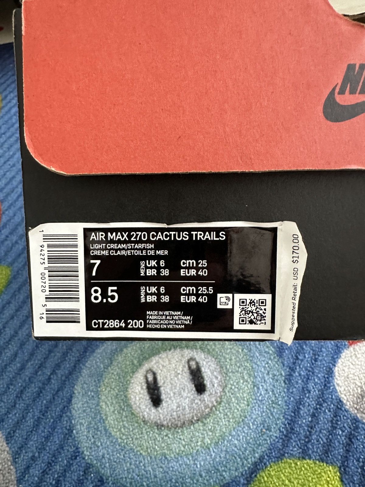 Jordan Brand Nike AirMax 270 React ENG x Travis Scott Cactus Trail Size US 7 / EU 40 - 9 Thumbnail