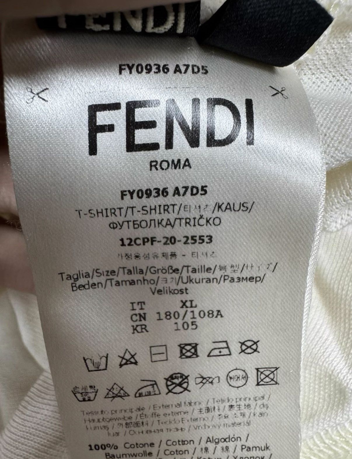 Fendi Fendi All-over FF Flocked Knit T-shirt K37 Size US XL / EU 56 / 4 - 6 Thumbnail