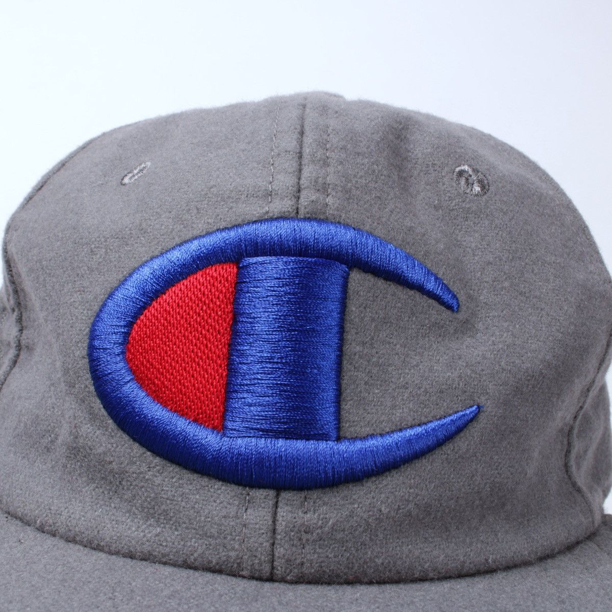 Champion × Vintage CHAMPION Big Logo Wool Blend Gray Cap Snapback Size ONE SIZE - 4 Thumbnail