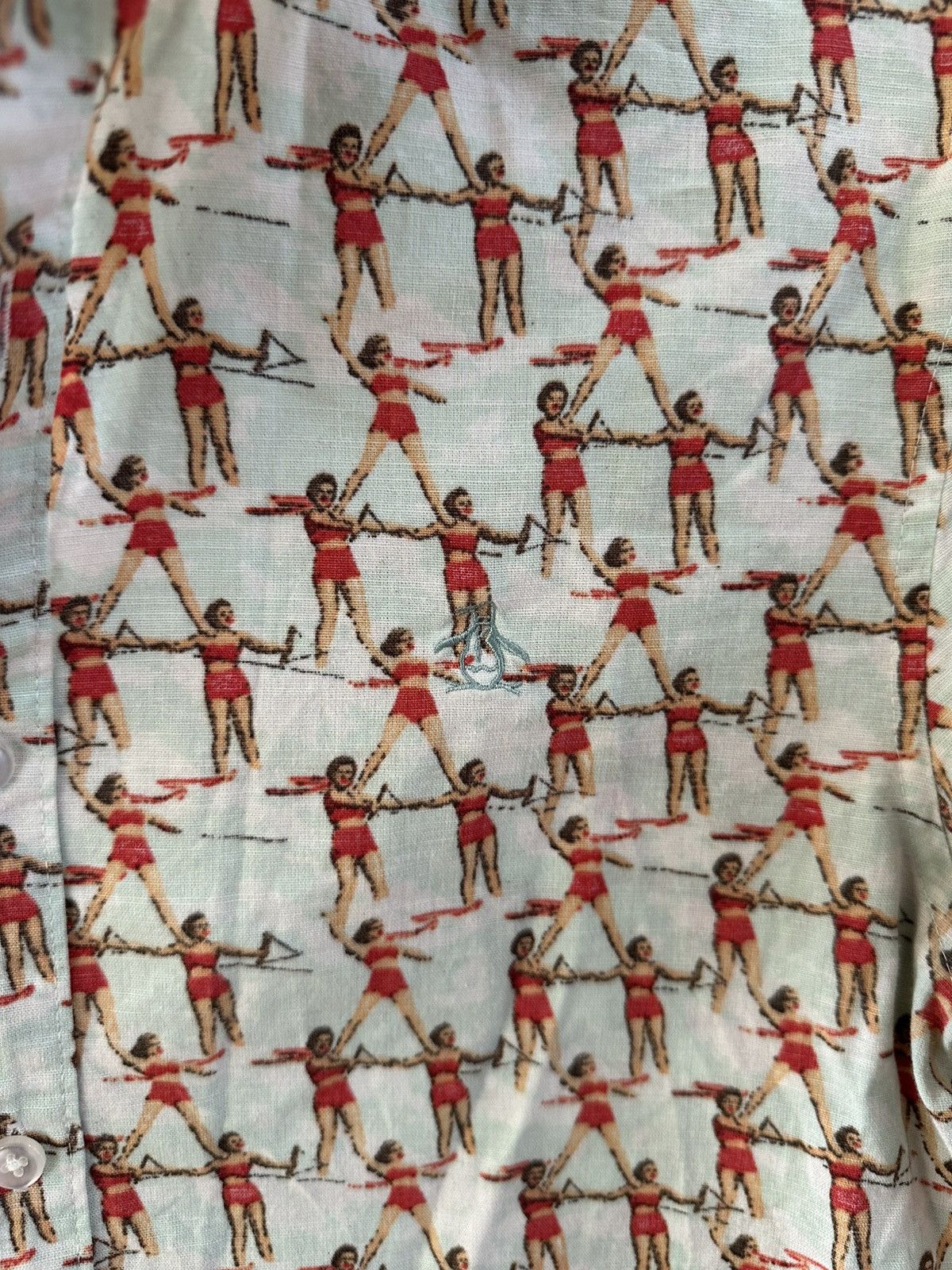 Original Penguin Waterskiing Girls Pattern Button-down Shirt Size US S / EU 44-46 / 1 - 2 Thumbnail