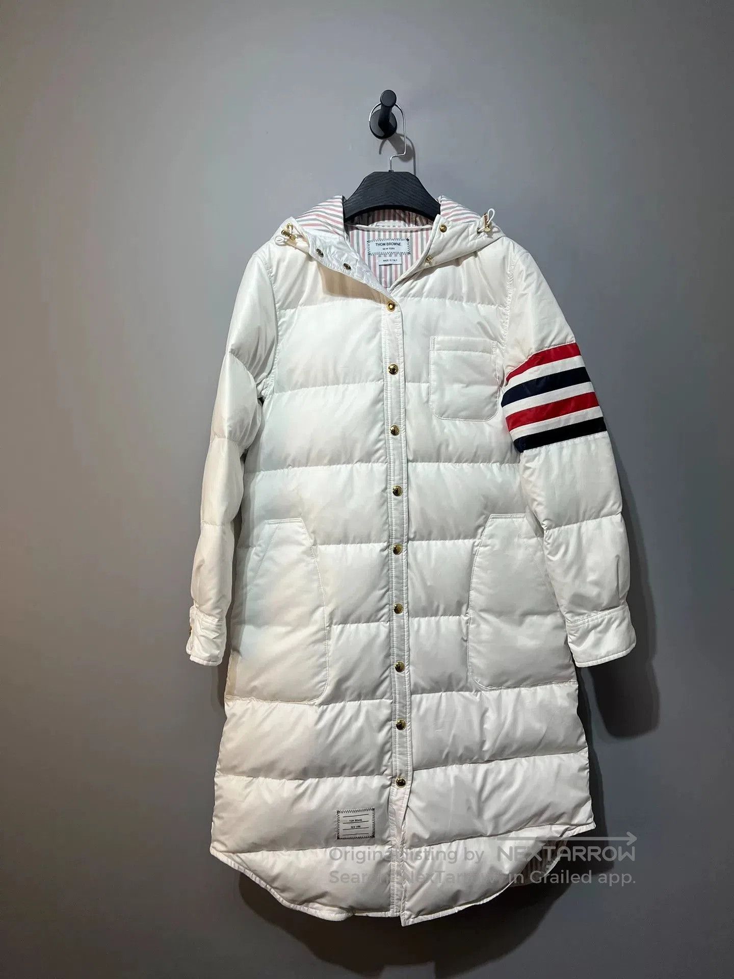 Thom Browne Thom Browne White Long Down Coat. Size US XL / EU 56 / 4 - 1 Thumbnail