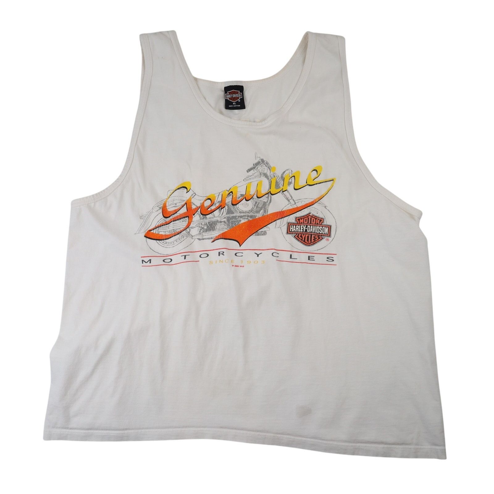 Harley Davidson × Vintage VTG Y2k Harley Davidson Genuine Motorcycles Graphic Tank Top Size US XL / EU 56 / 4 - 1 Thumbnail