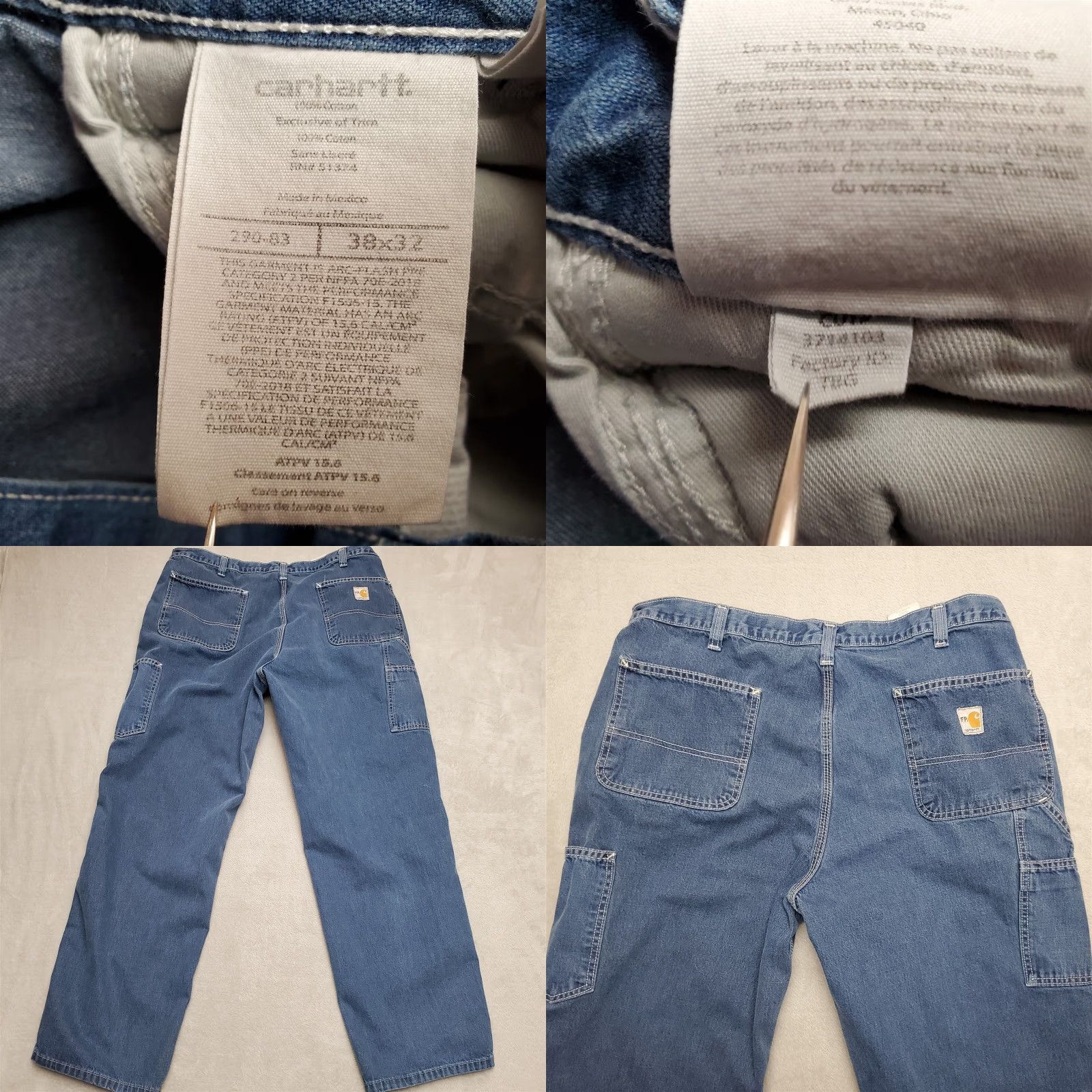 Carhartt Carhartt Jeans Men 38x32 Blue FR Flame-Resistant Denim Straight Leg Pants Size US 38 / EU 54 - 8 Thumbnail