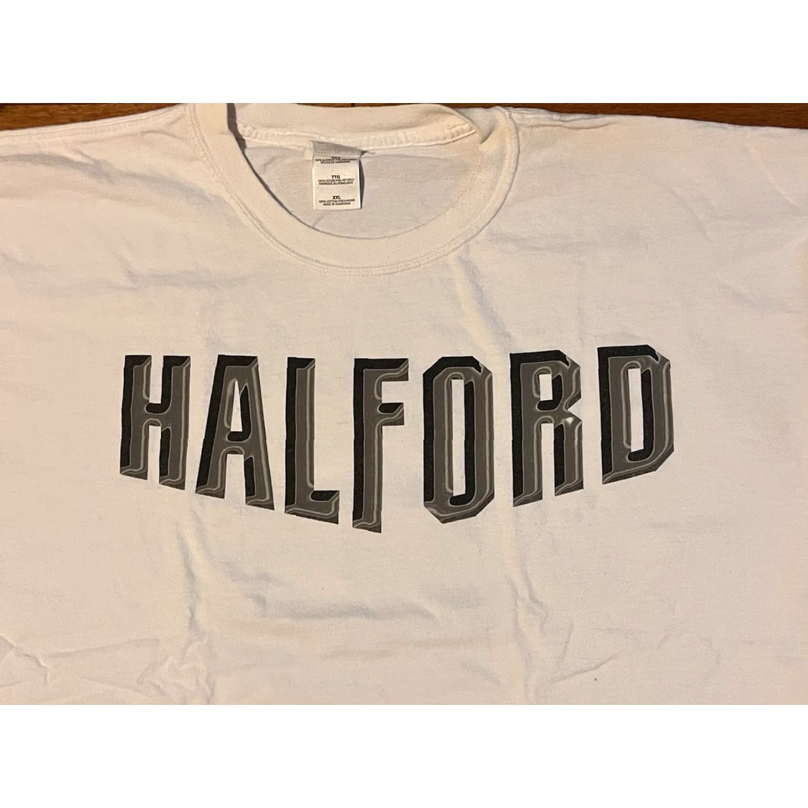 Gildan VINTAGE Rob Halford The Metal God’s Quorum Shirt Men’s 2XL White T-Shirt Band Metal Rock Graphics Logo 2000s Mens Size US XXL / EU 58 / 5 - 4 Thumbnail