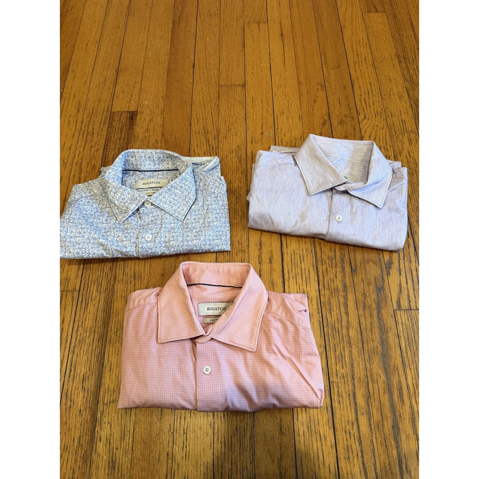 BUGATCHI Bugatchi Shirt Small Lot 3 Multicolor Stretch Short Sleeve Size US S / EU 44-46 / 1 - 1 Thumbnail