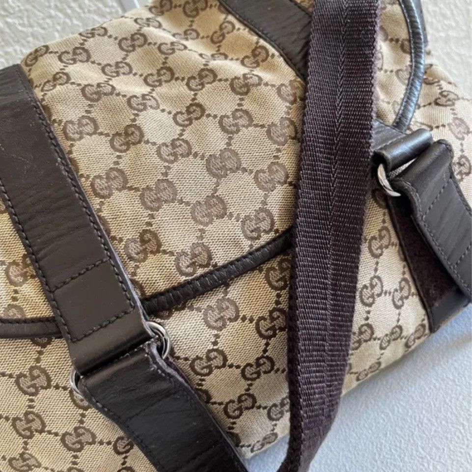 Gucci GUCCI CANVAS/LEATHER MESSENGER BAG. Size ONE SIZE - 9 Thumbnail